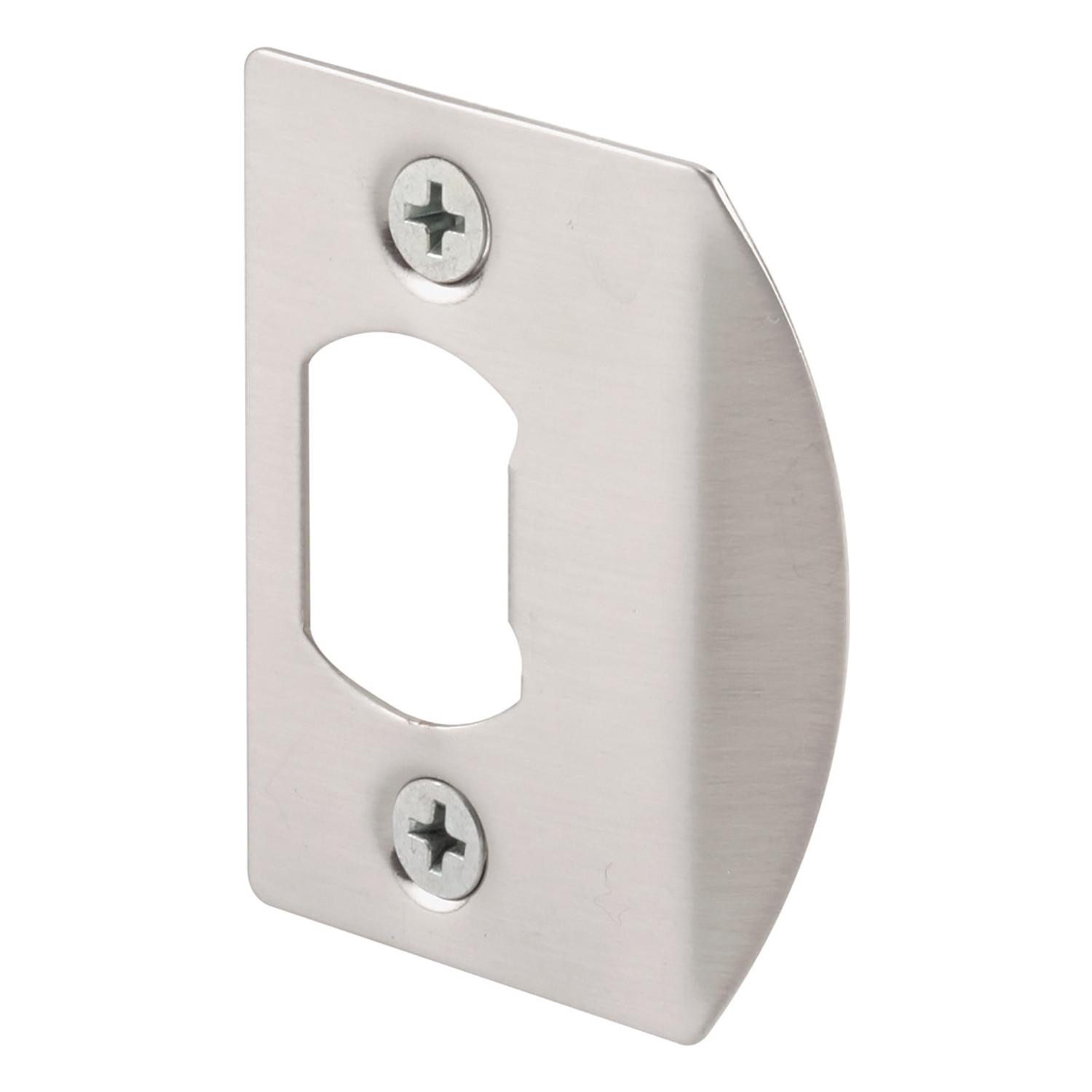 Door Strike Plate, Satin Nickel, 2/Cd
