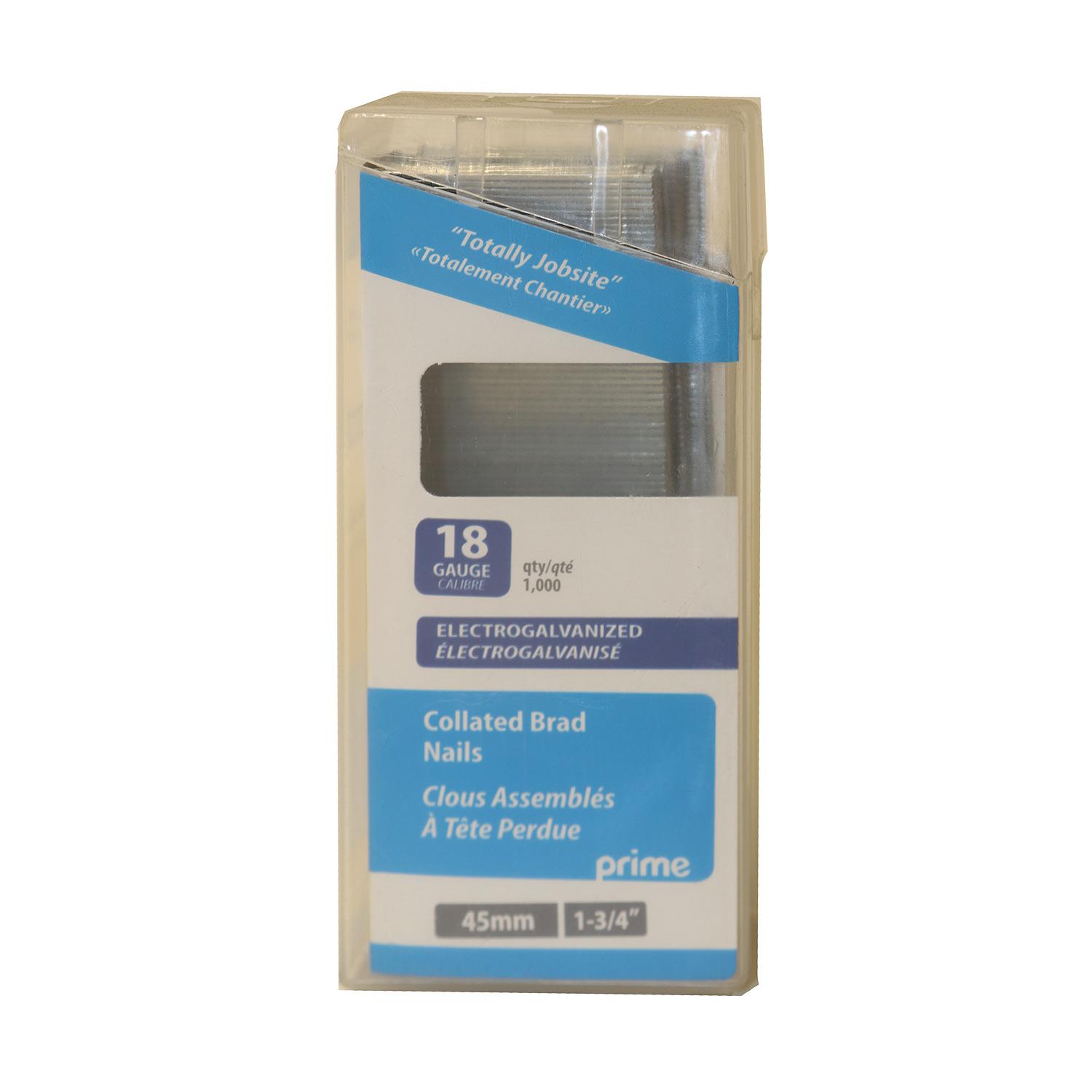 1-3/4" 18 Gauge Galvanized Brad Nails-1000/Pack