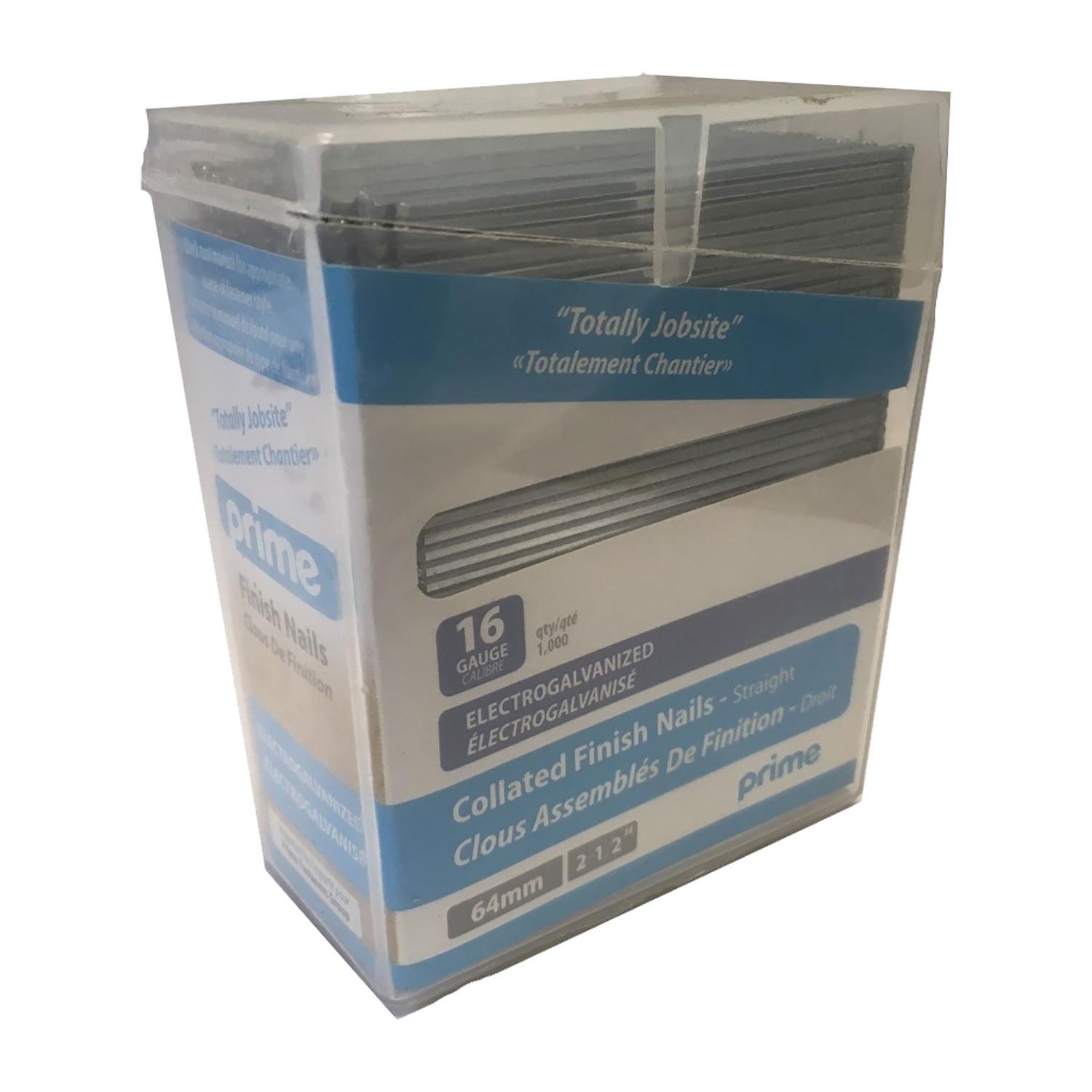 2-1/2" 16 Gauge Galvanized Finish Nails-1000/Pack