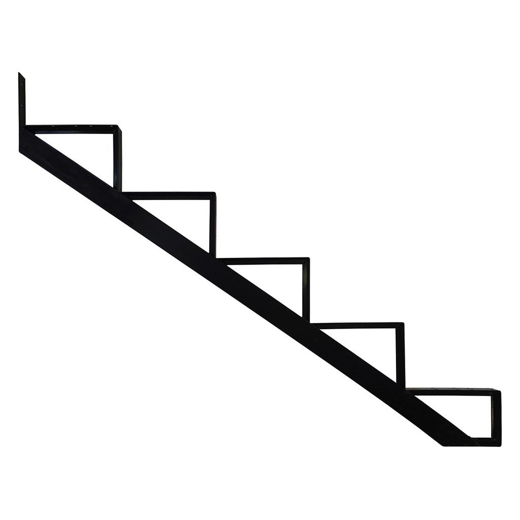 Aluminum 5 Step Black Stair Riser