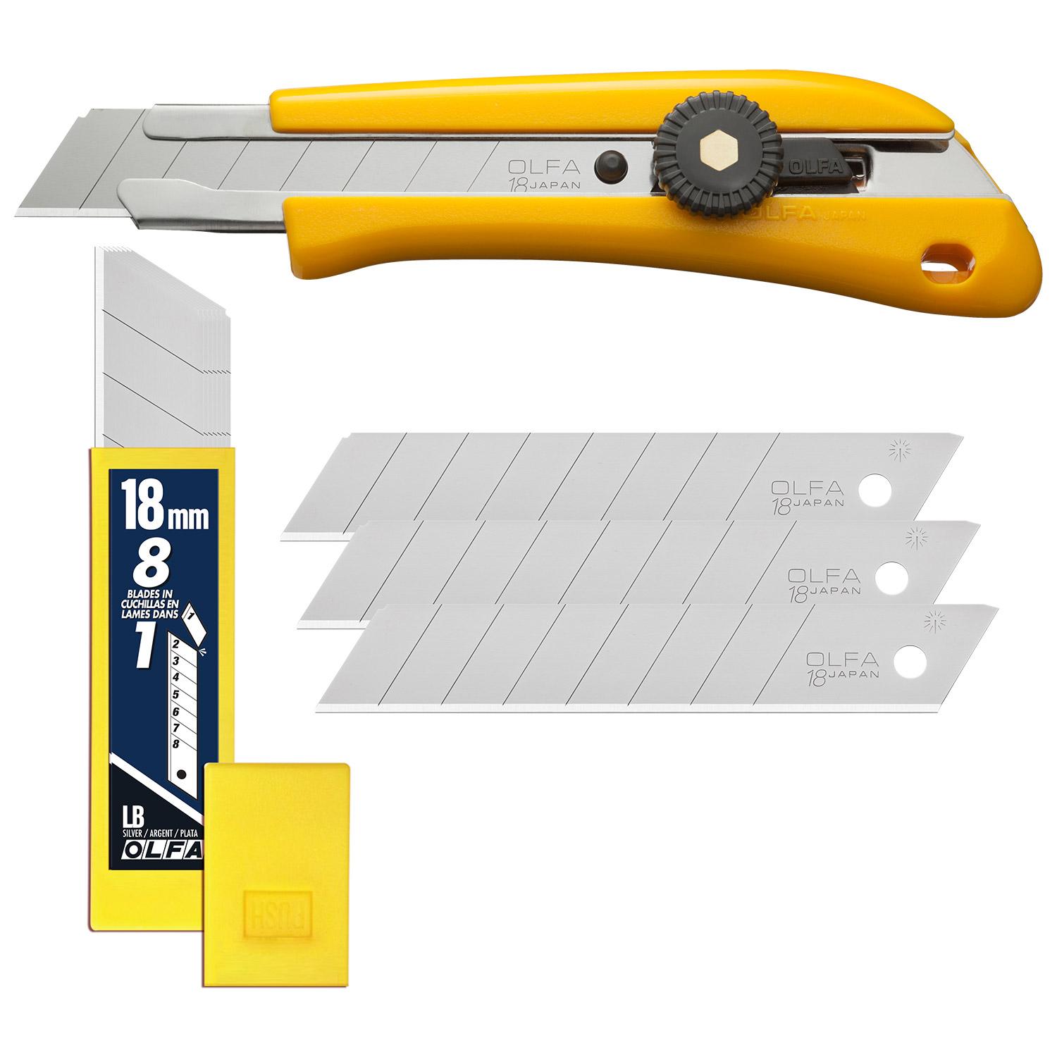 Couteau OLFA 18 mm avec paquet de 10 lames