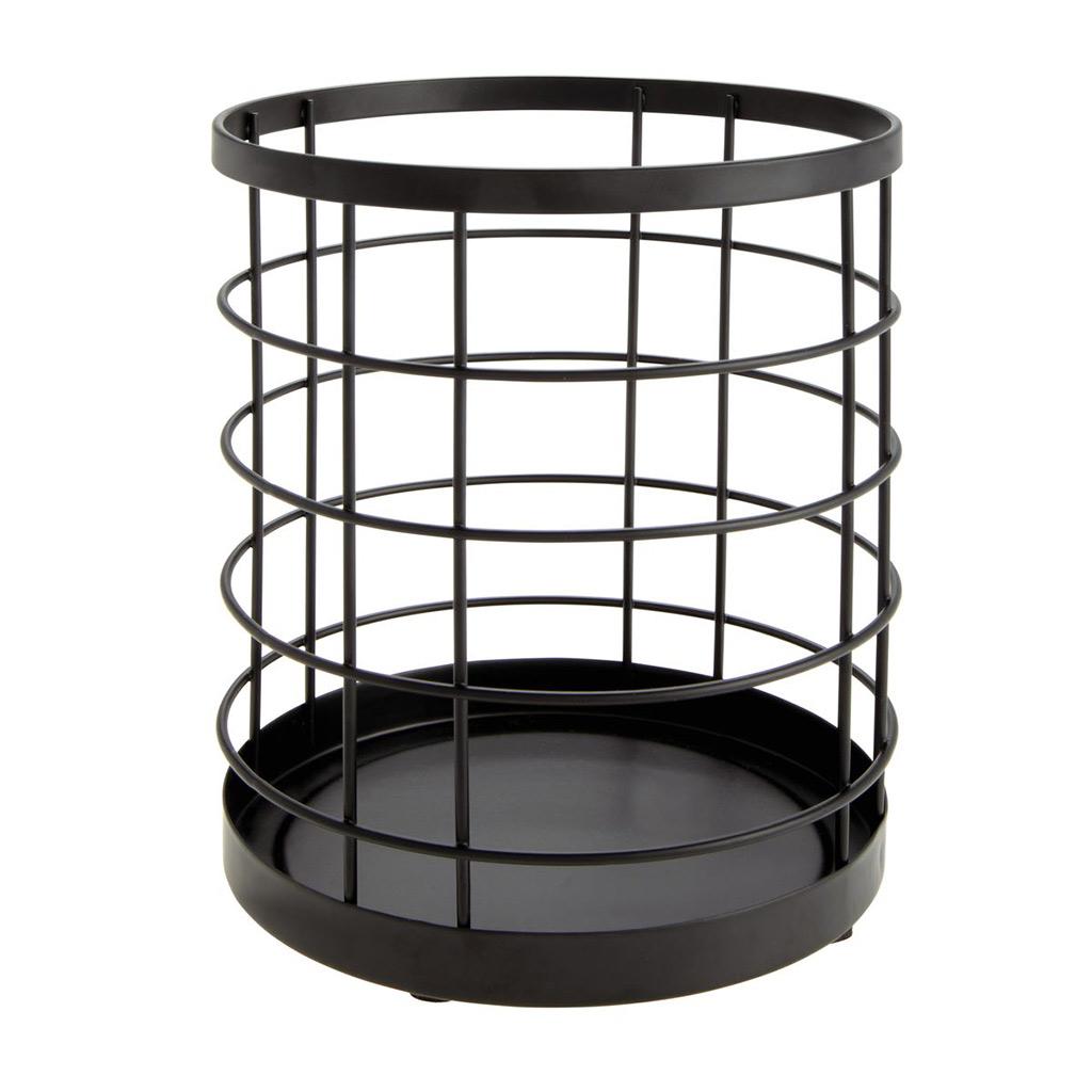 Porte ustensiles en fil Austin noir mat