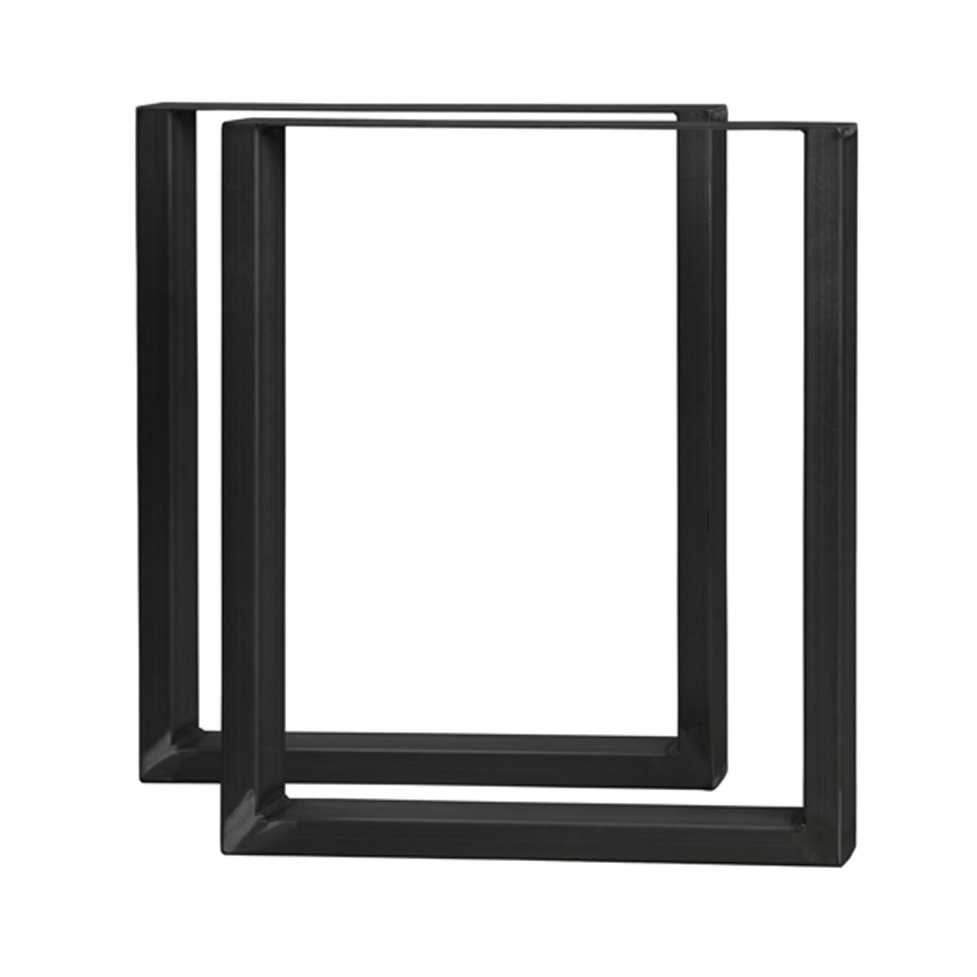 Pattes en U 28 po H x 24 po La, noir, 2/pqt