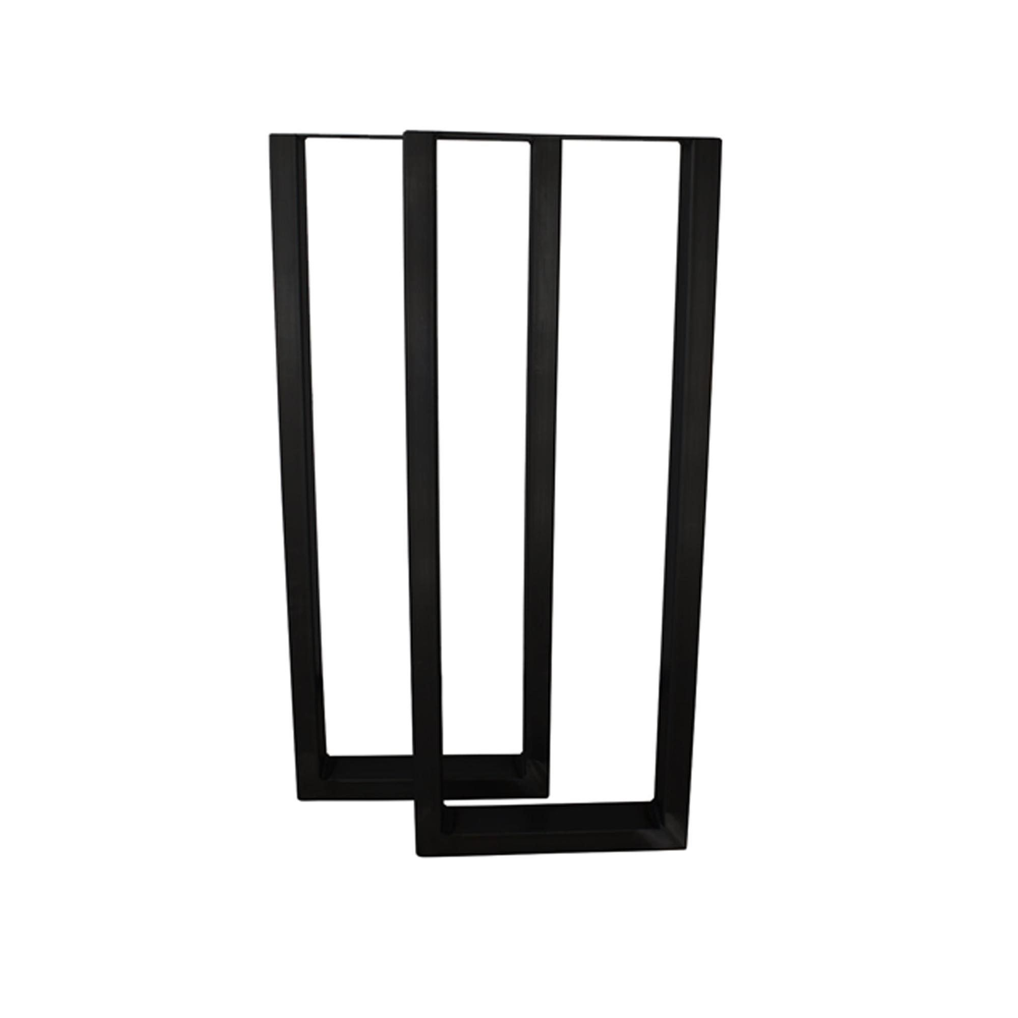 Pattes en U 38 po H x 15 po La, noir, 2/pqt