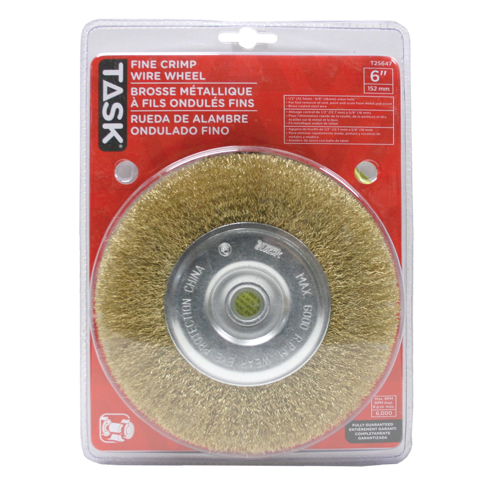 Roue rayon acier 6 po laitonnée alésage centr 1/2 et 5/8 po