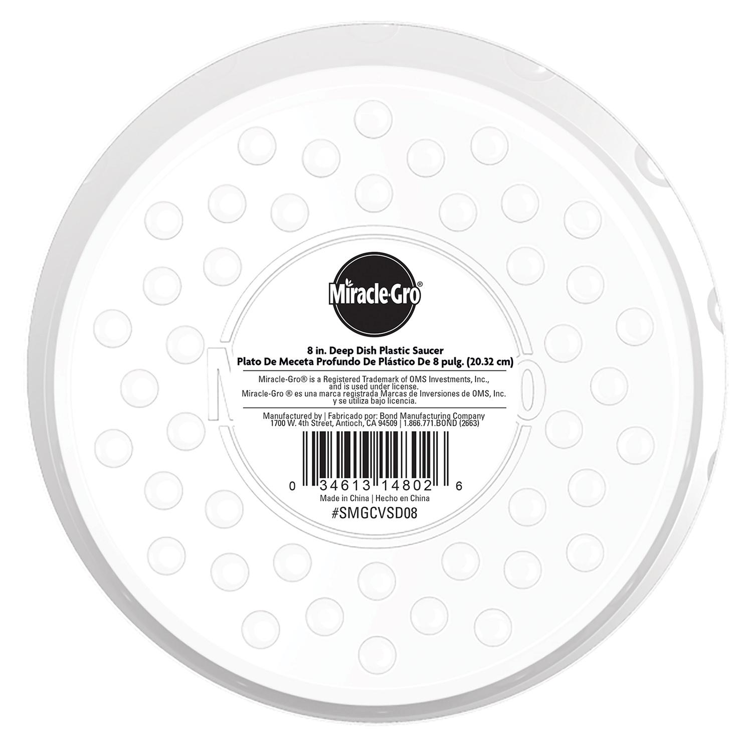 Soucoupe profonde en plastique transparent 8 po
