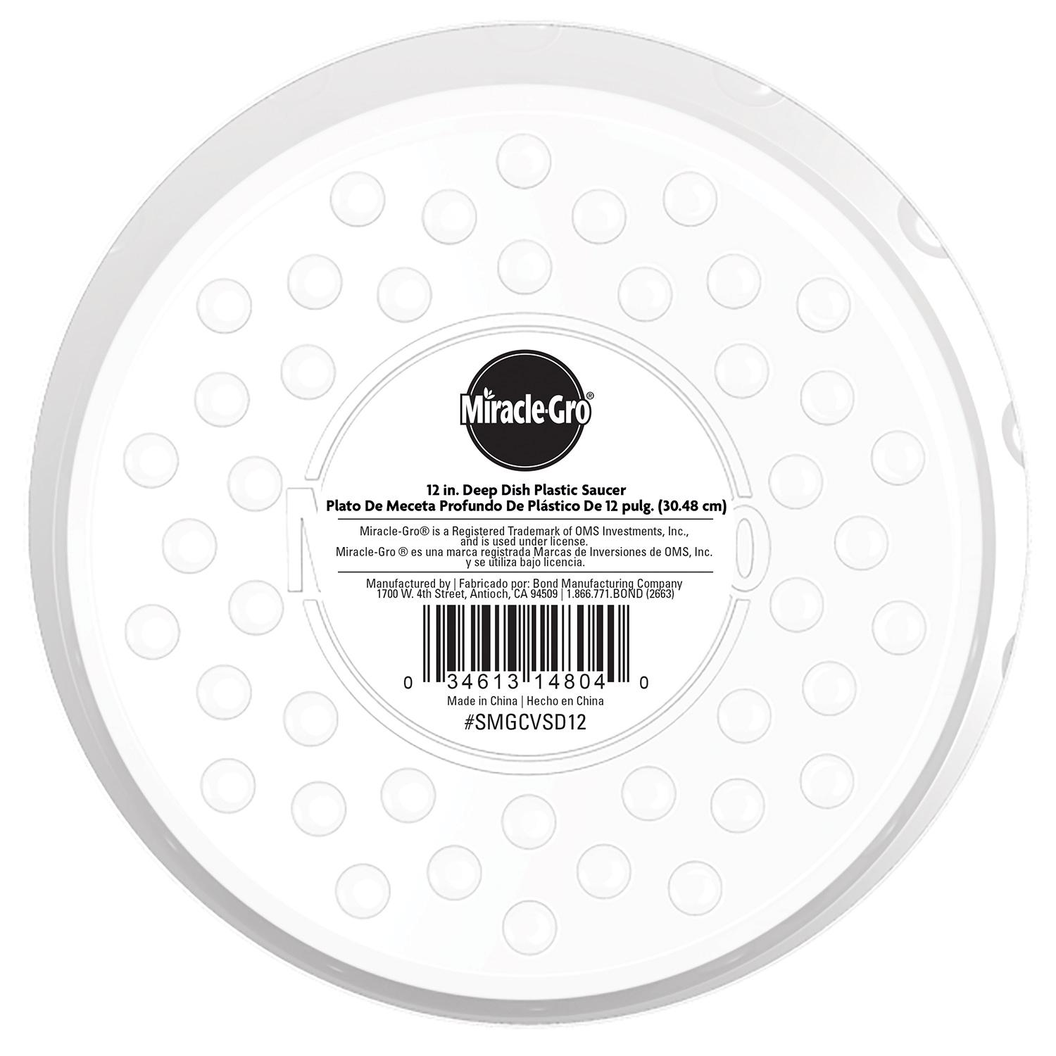Soucoupe profonde en plastique transparent 12 po