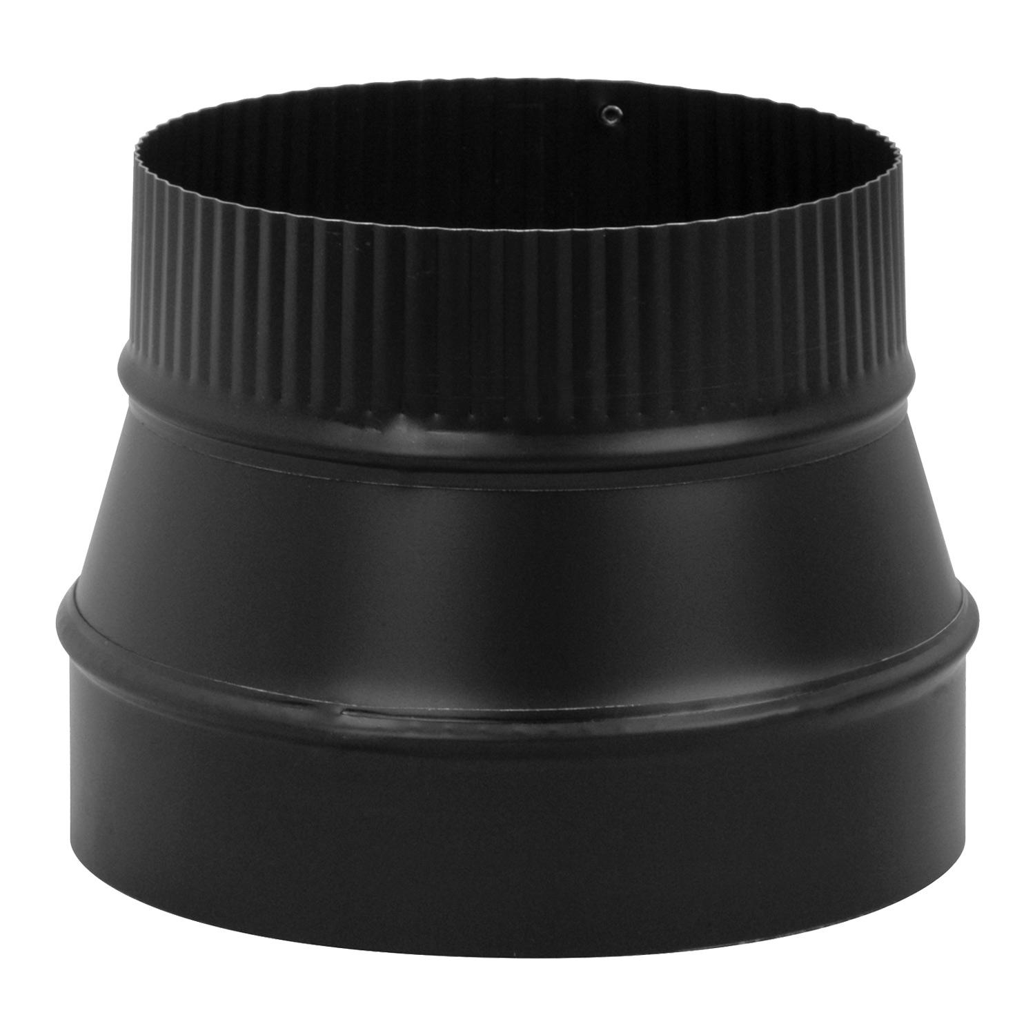 6" x 4" Black Matt Reducer (Small End Crimped)
