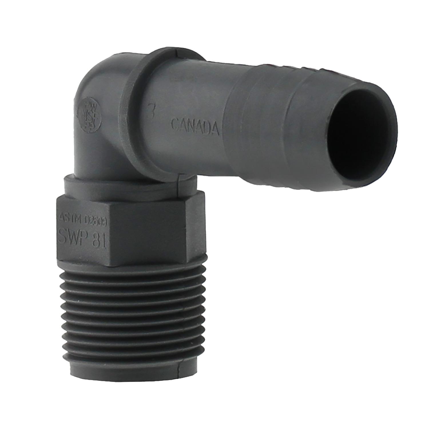 Coude mâle 3/4 po poly