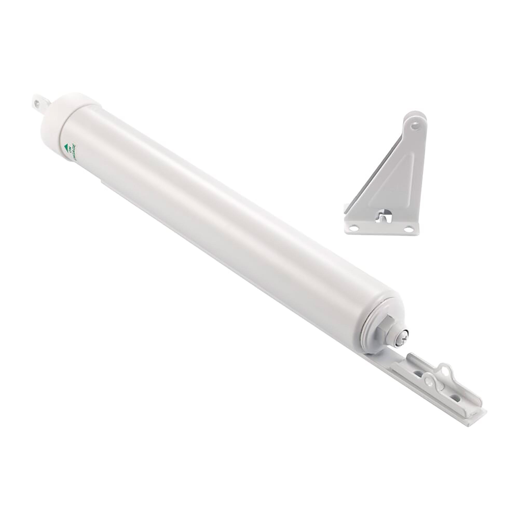 White Quick-Hold Door Closer, Extra-Heavy Duty