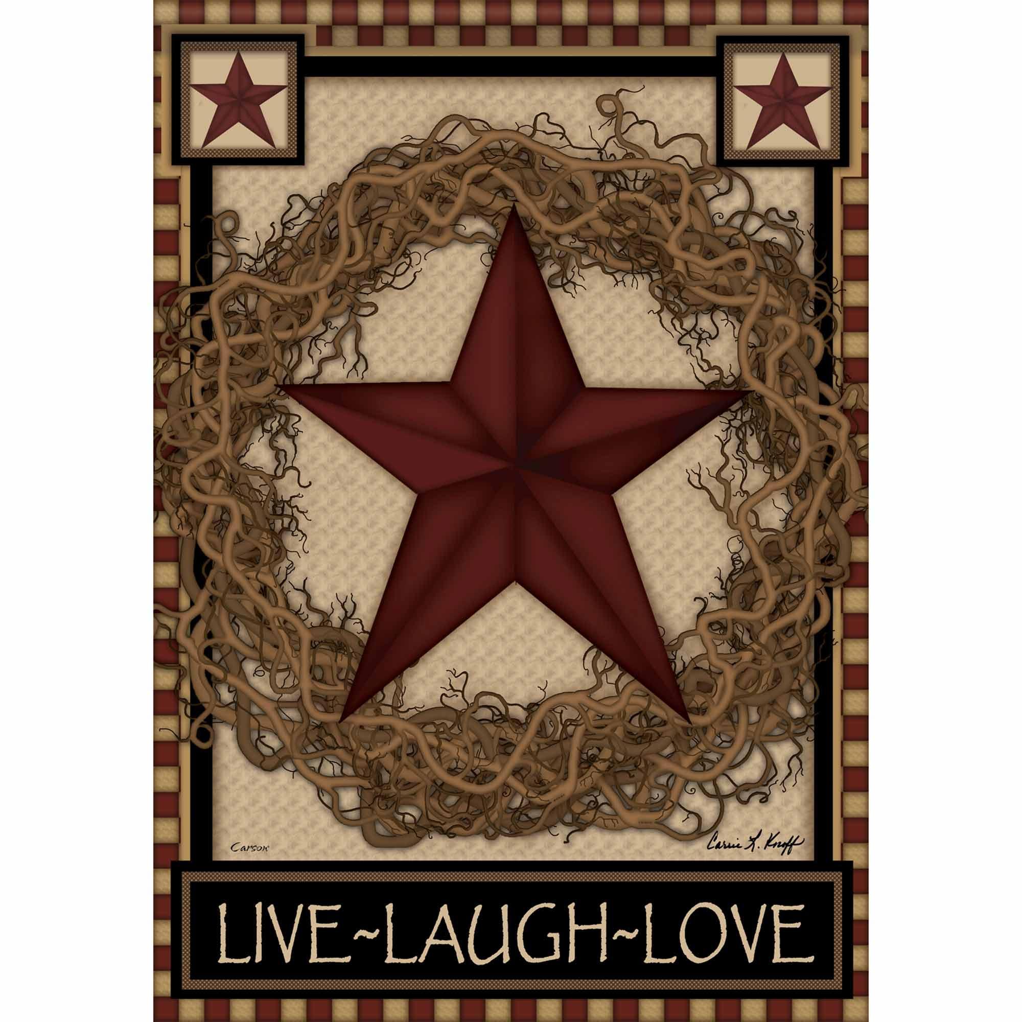 Fall Garden Flag Star Wreath