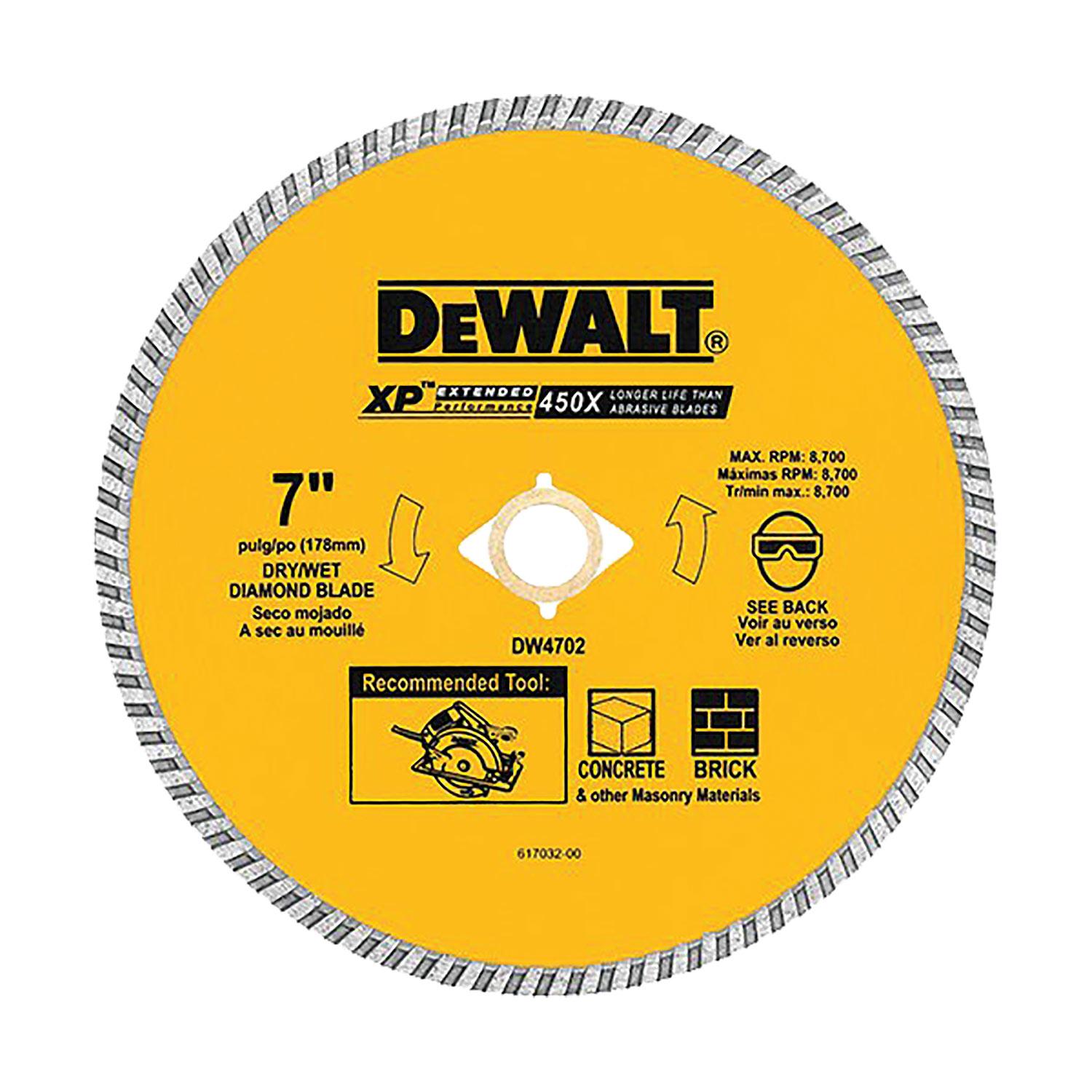 Lame de scie en diamant sec/humide 7 po Industrial