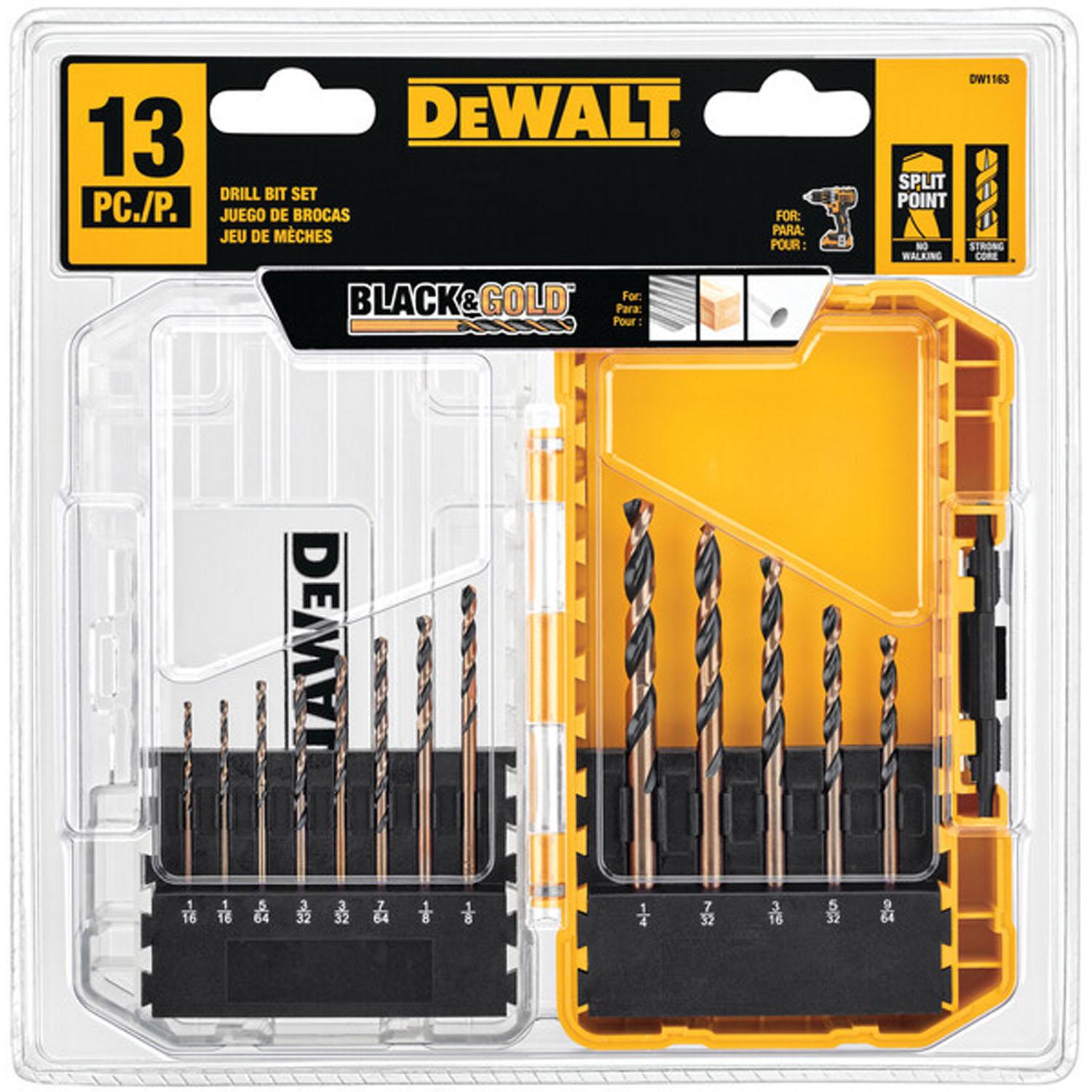 13 Piece Black Oxide Drill Bit Set