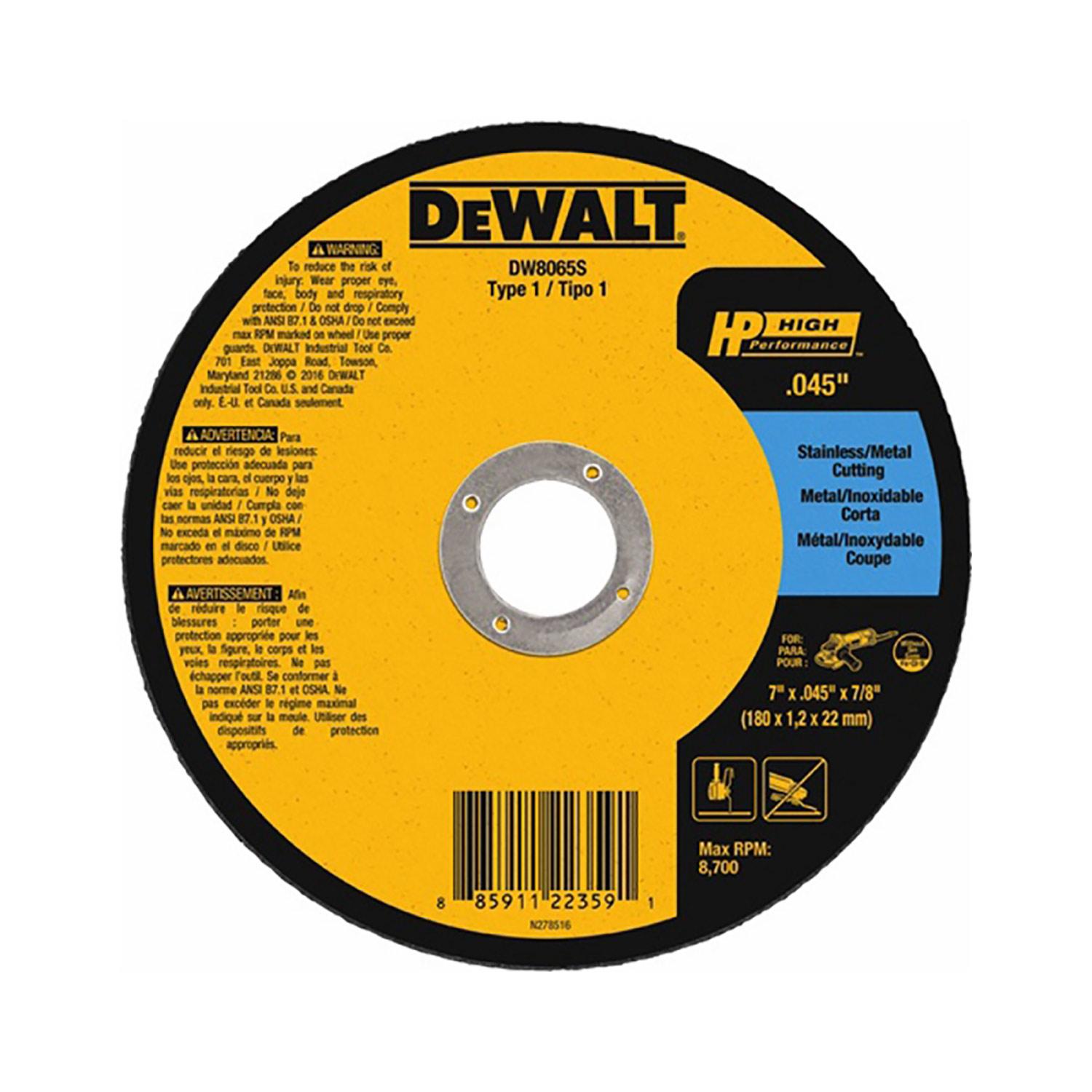 7 Inch x .045 Metal & Stainless Cutting Wheel