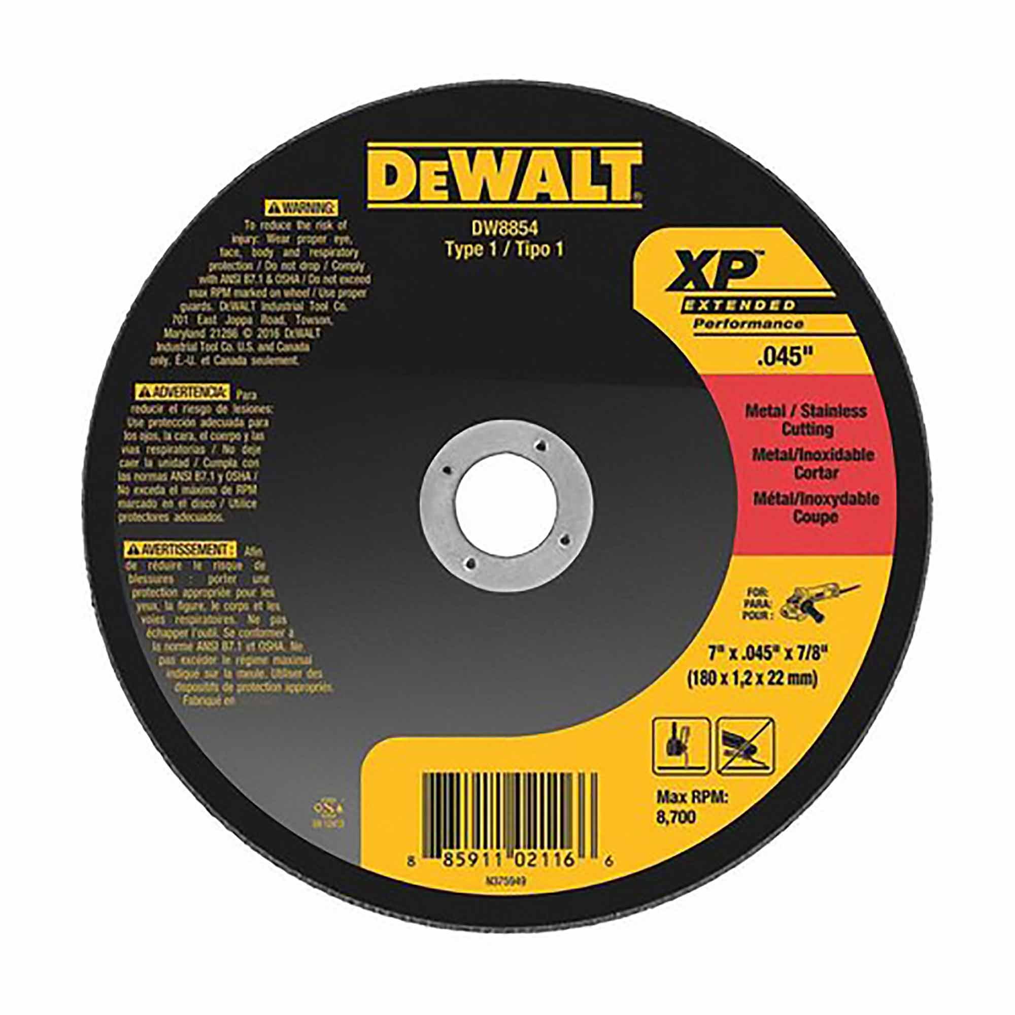 7 Inch x .045 Inch x 7/8 Inch XP Cutoff Wheel