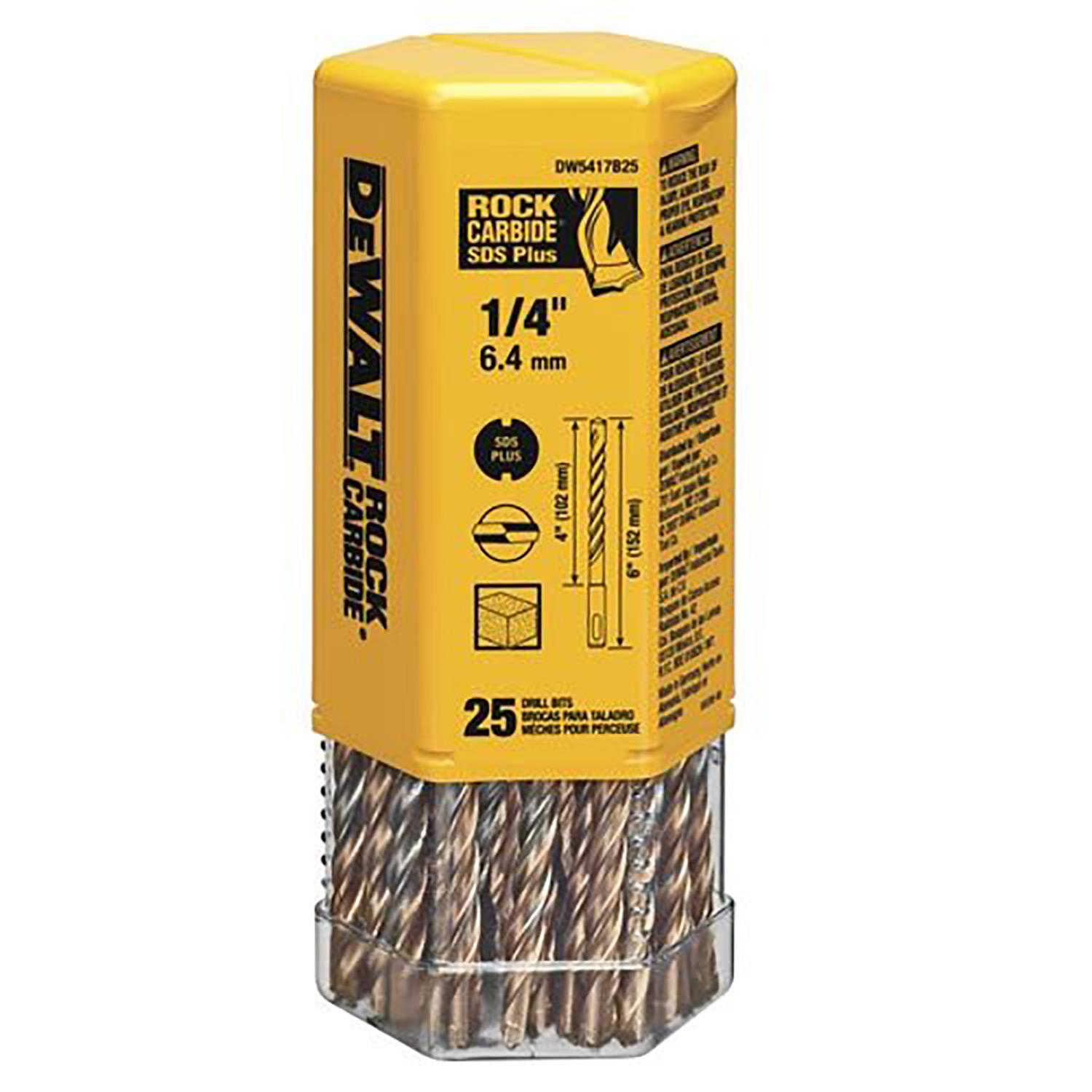3/8 Inch x 4 Inch x 6 Inch SDS Plus Bit-25/Pack