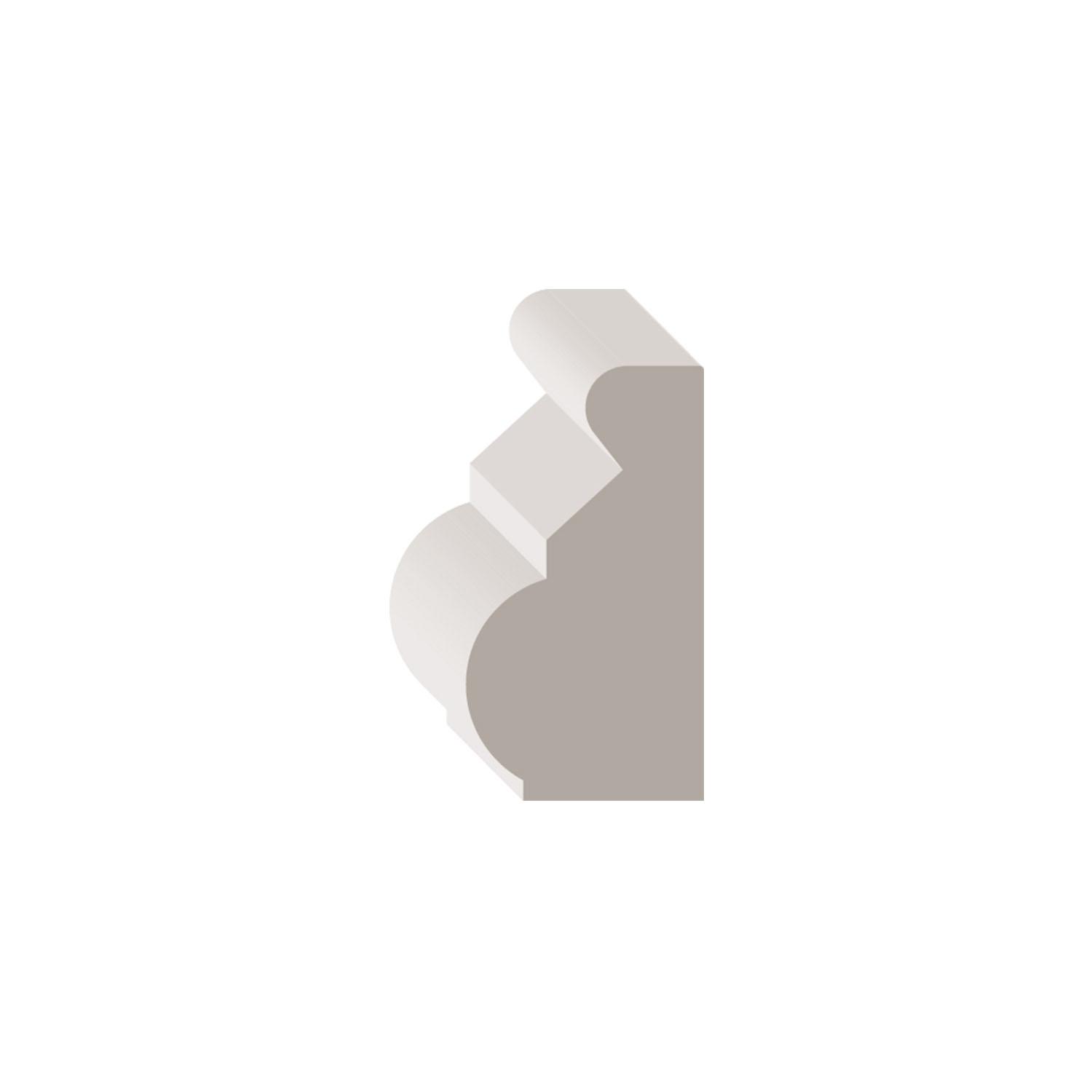 Bloc d'angle en FDM apprêtée 1 1/8 x 3,3 x 3 3/8 po