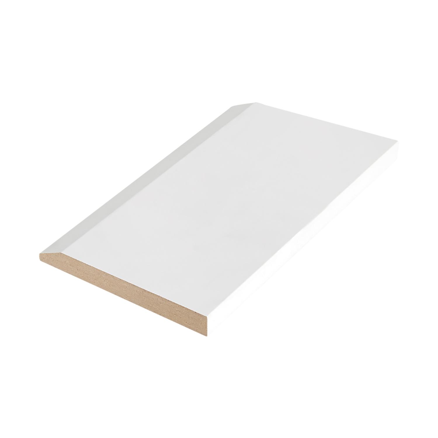 1/2" x 4.3/4" x 8' Primed MDF Bevel Baseboard