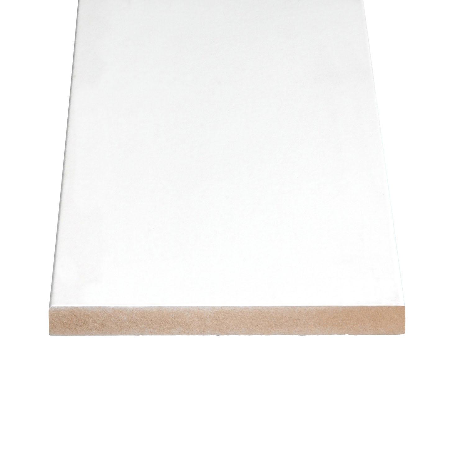 1/2" x 4.1/2" x 8' Primed MDF Baseboard