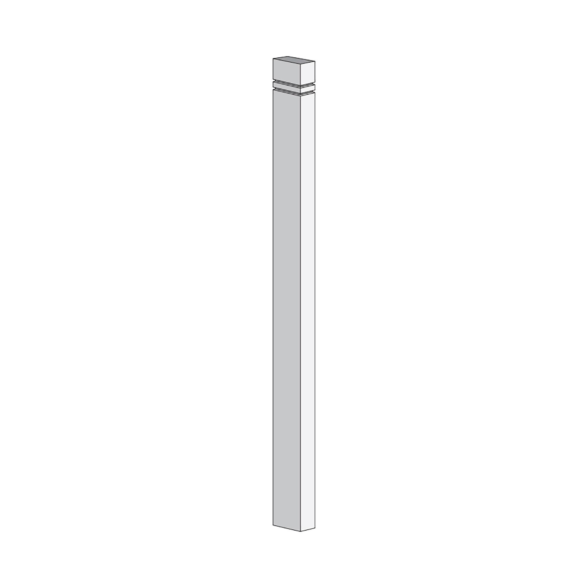 Demi-pilastre en érable 1 3/8 x 2 7/8 x 44 1/2 po