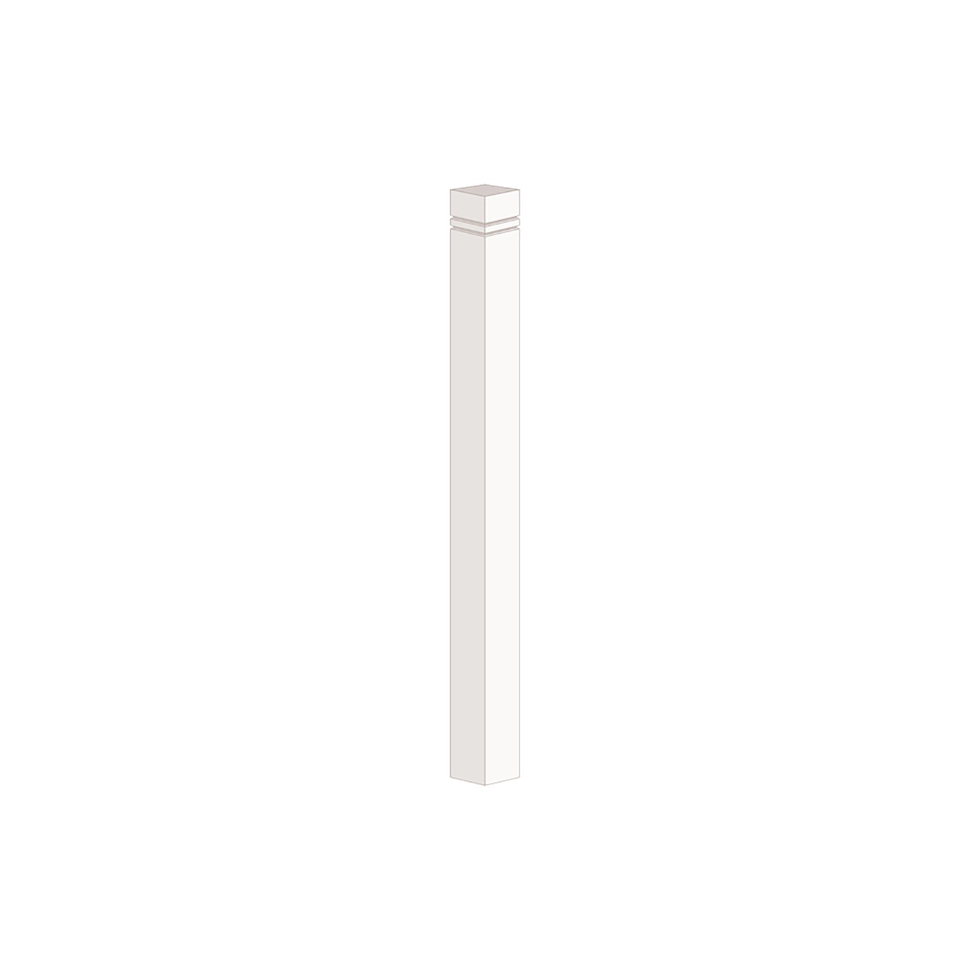 Pilastre en chêne 2 7/8 x 2 7/8 x 45 po