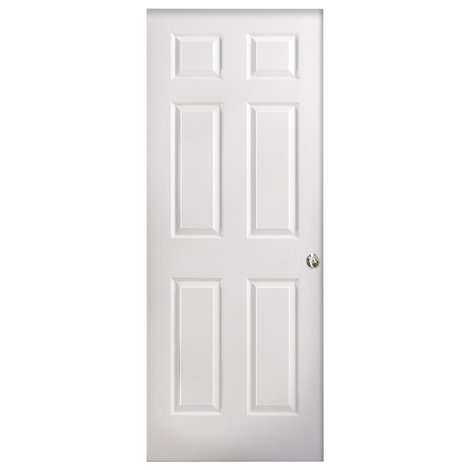 Porte âme creuse pre-mont droit 6 pans 4 5/8 x 26 x 80 po