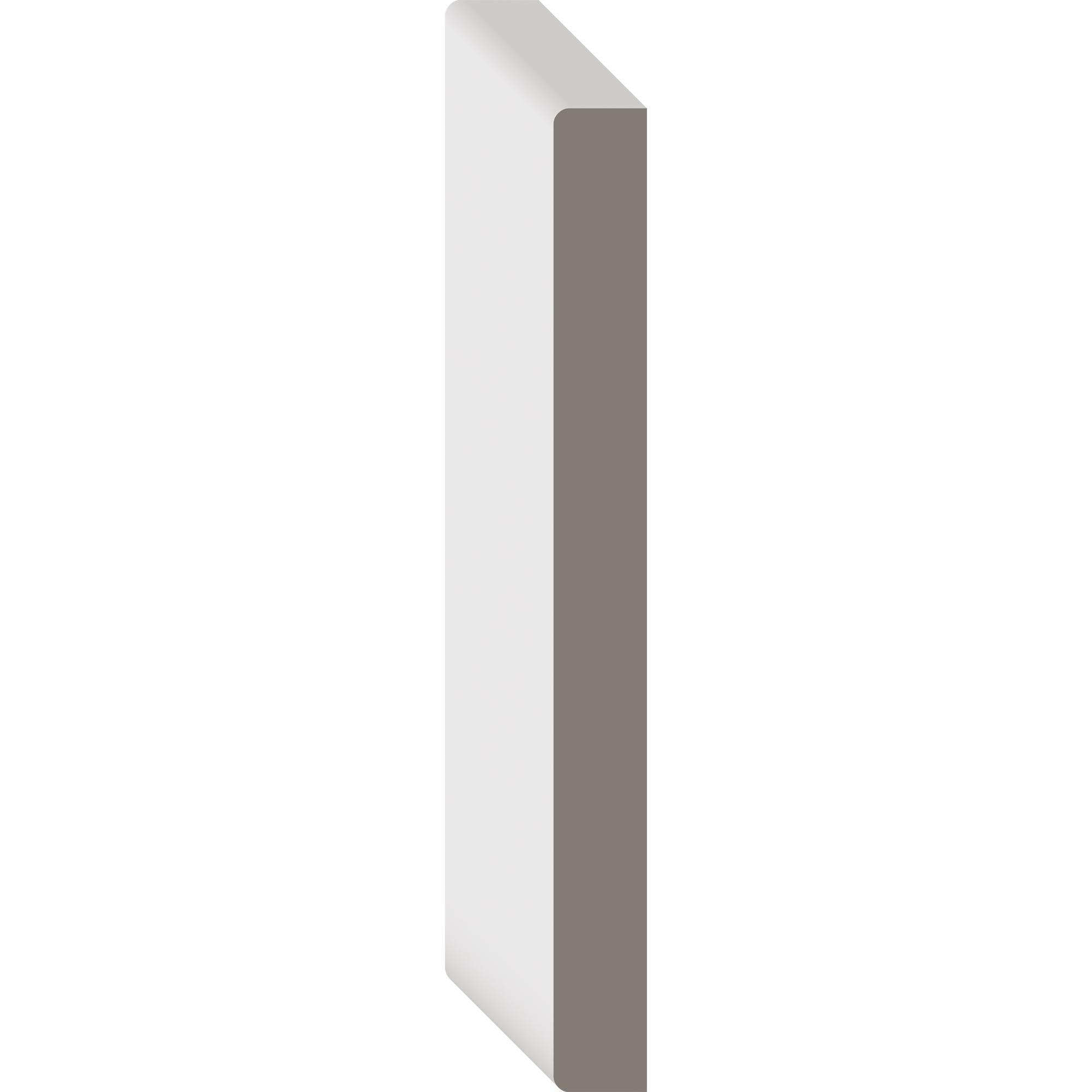 FDM apprêtée surface 4 côtés 11/16 x 7 1/4 po x 16 pi