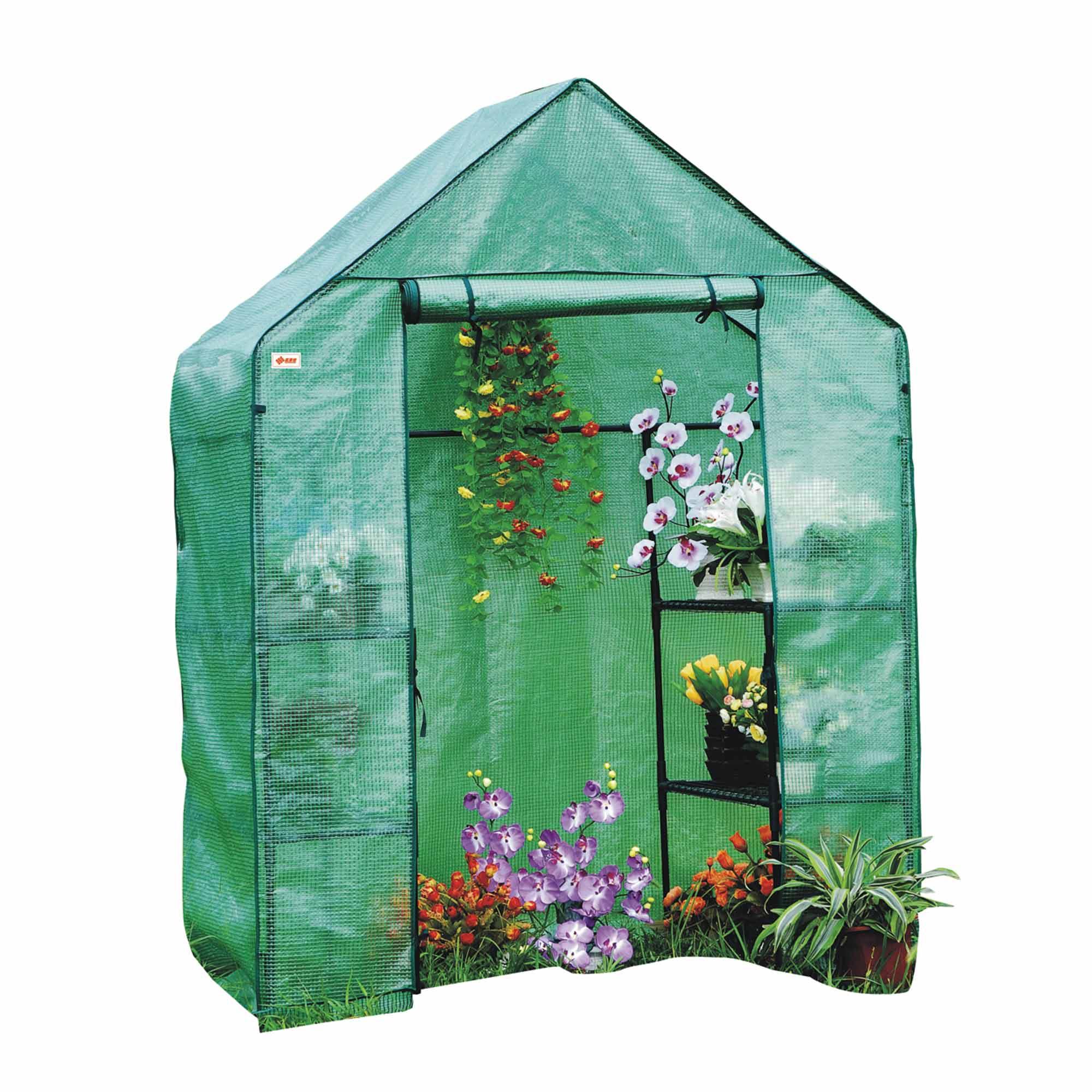 Walk In Greenhouse With PE Cover, Steel Tube Frame