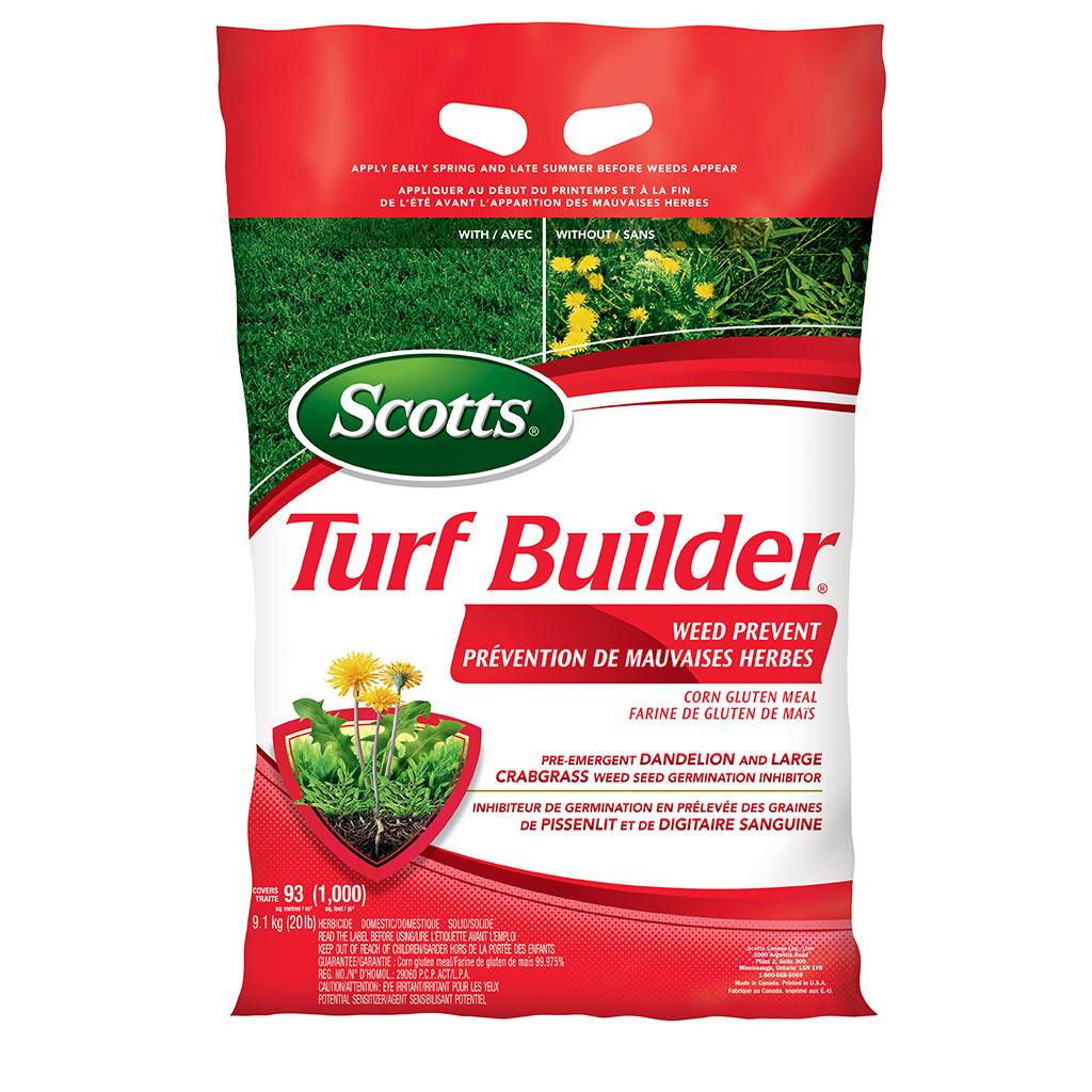 Engrais gluten maïs prév m-herbes Turf Builder® Scotts®