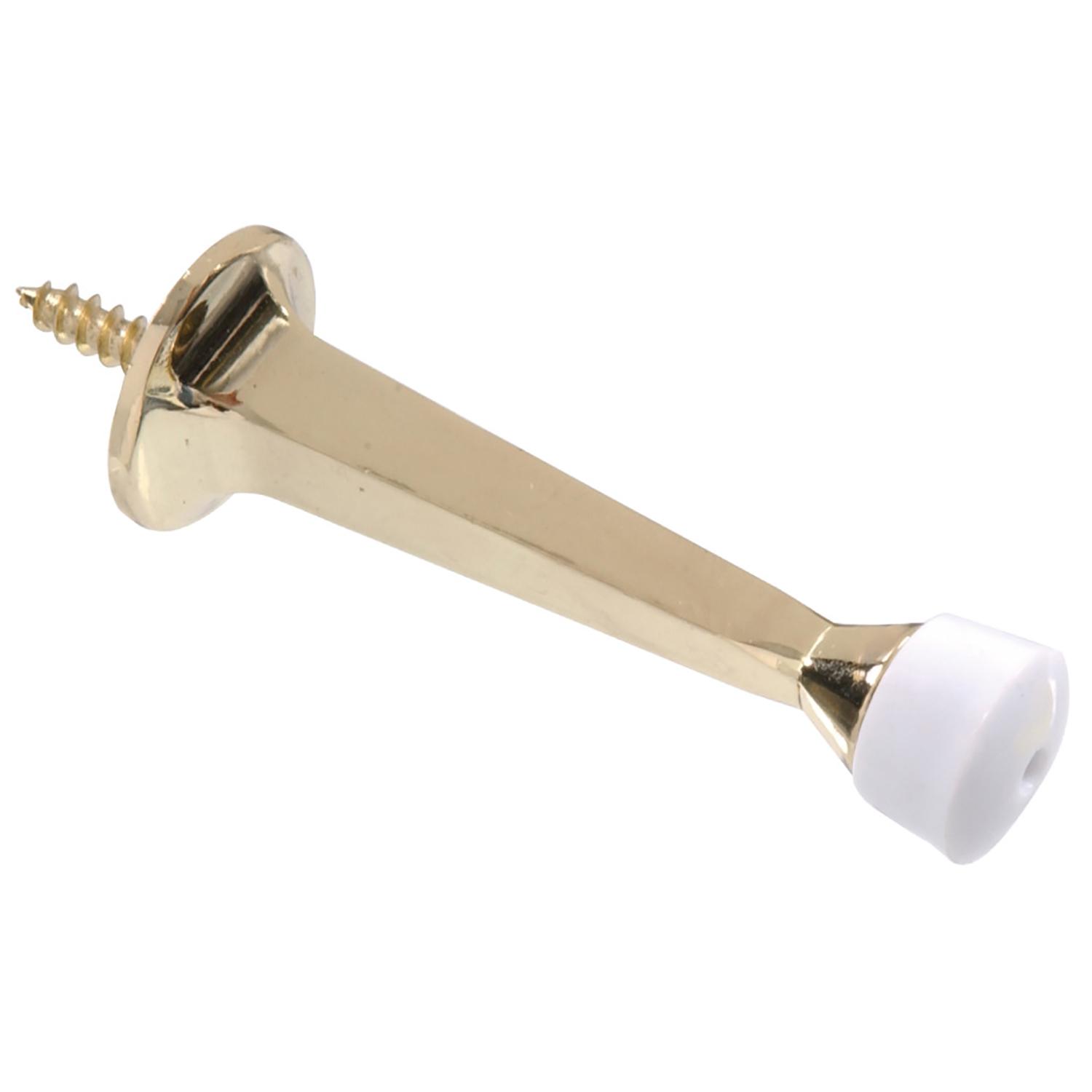 3" Brass Plated Square Rigid Door Stop