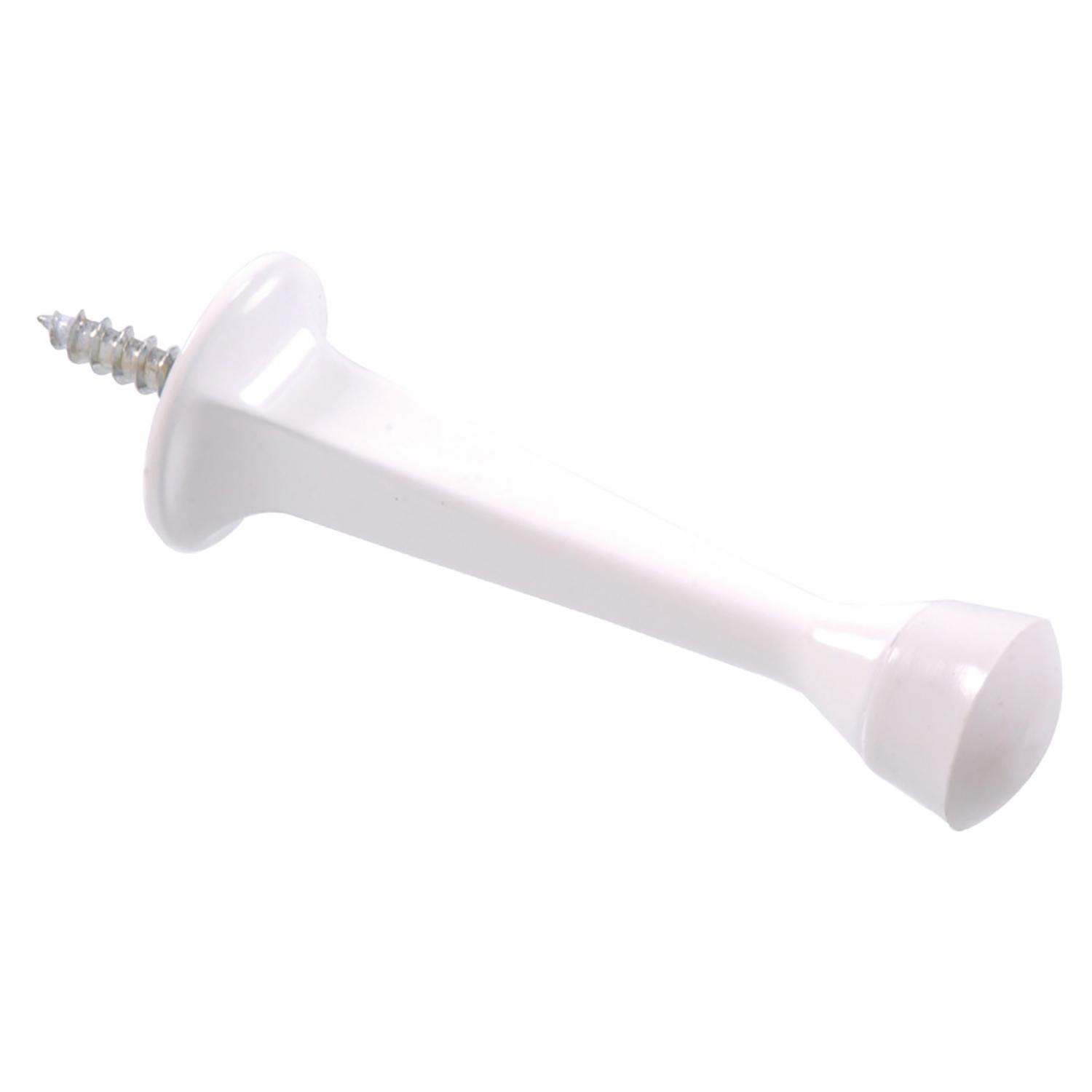 3" White Square Rigid Door Stop