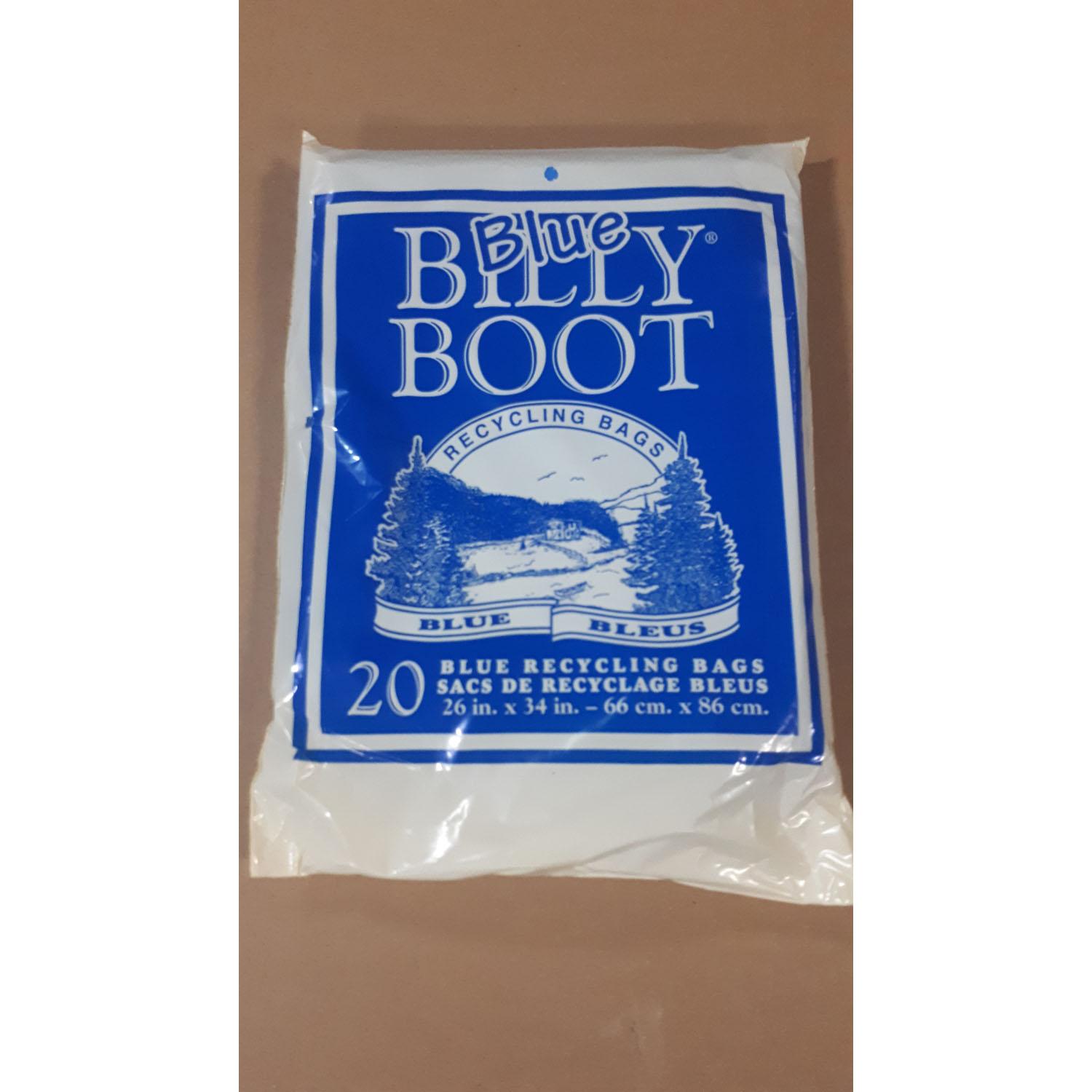 Sacs de recyclage Billy Boot 26 x 34 po bleu