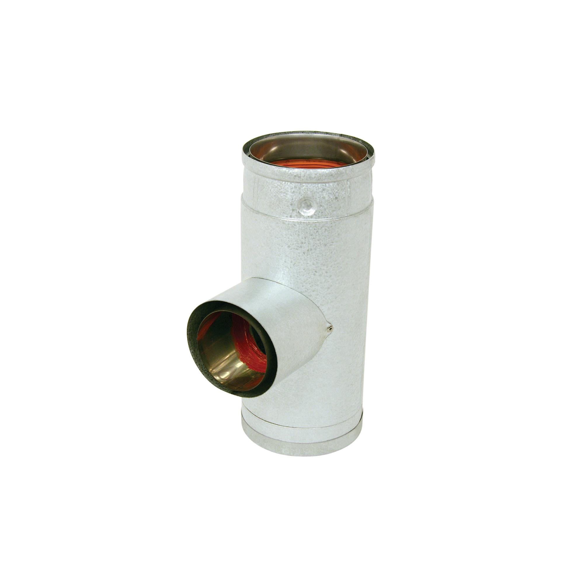 3x4x4" Increaser Tee And Cap Pellet Vent Black