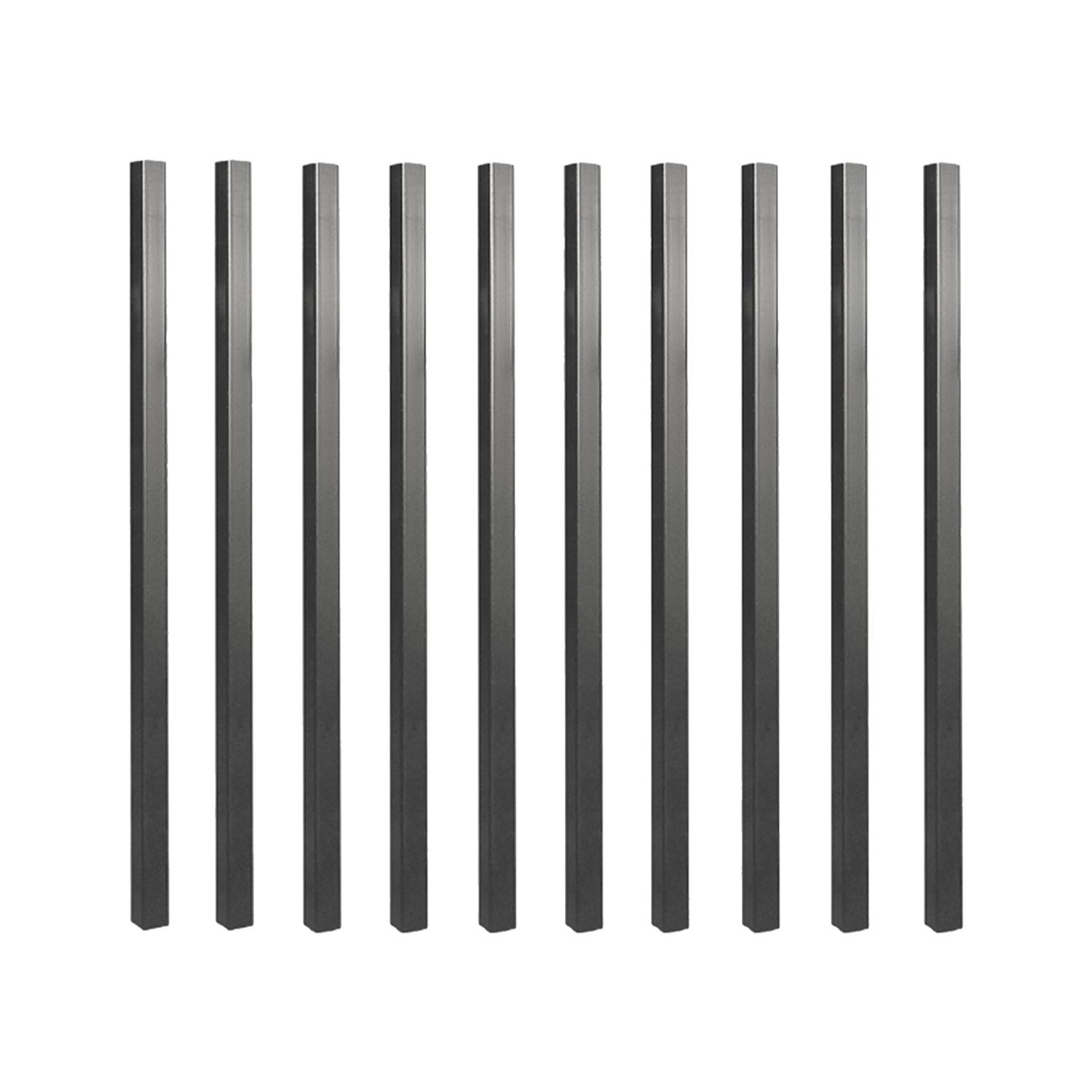 Balustre carré 3/4 x 32 po noir, 10/pqt