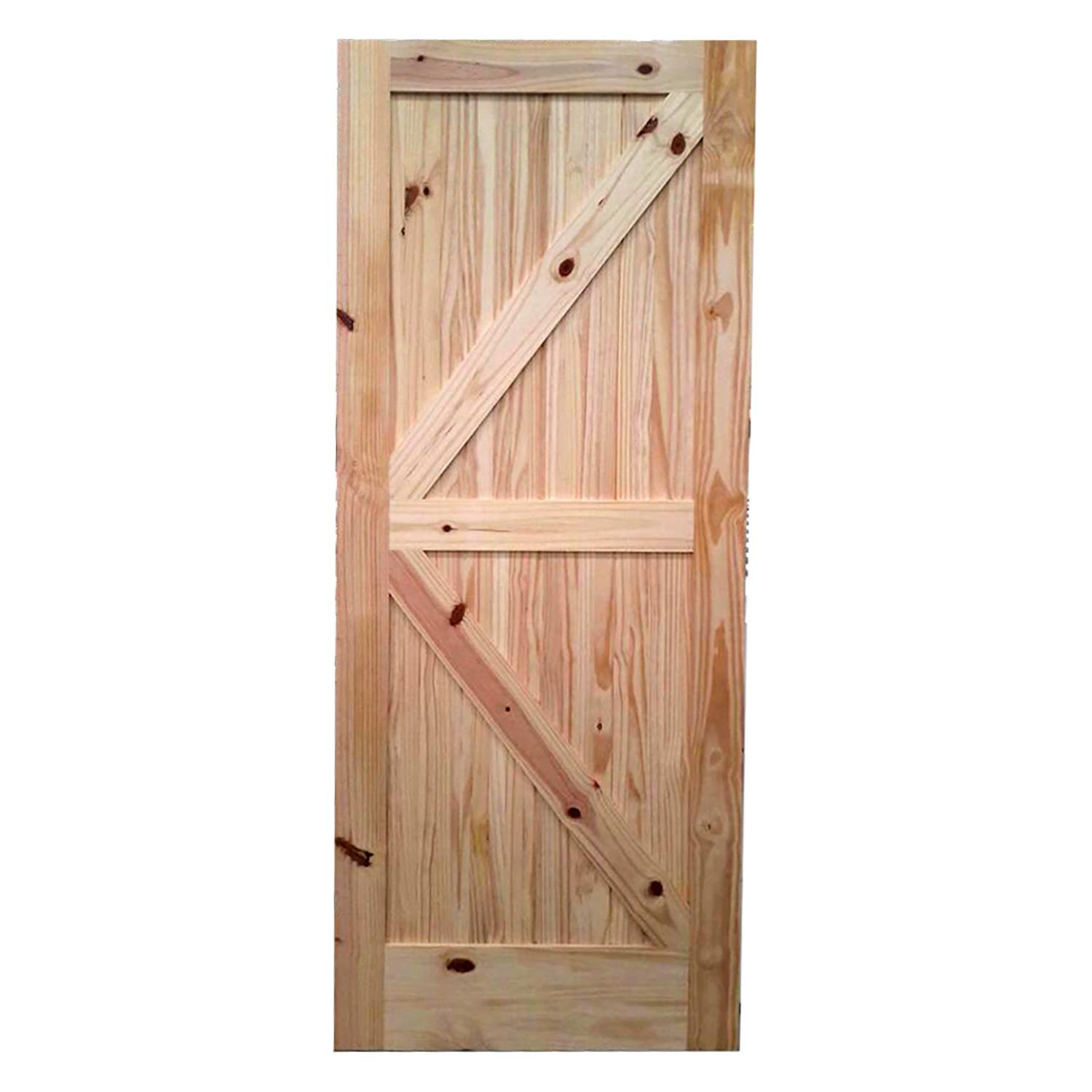 36" x 84" K Barn Knotty Pine Door