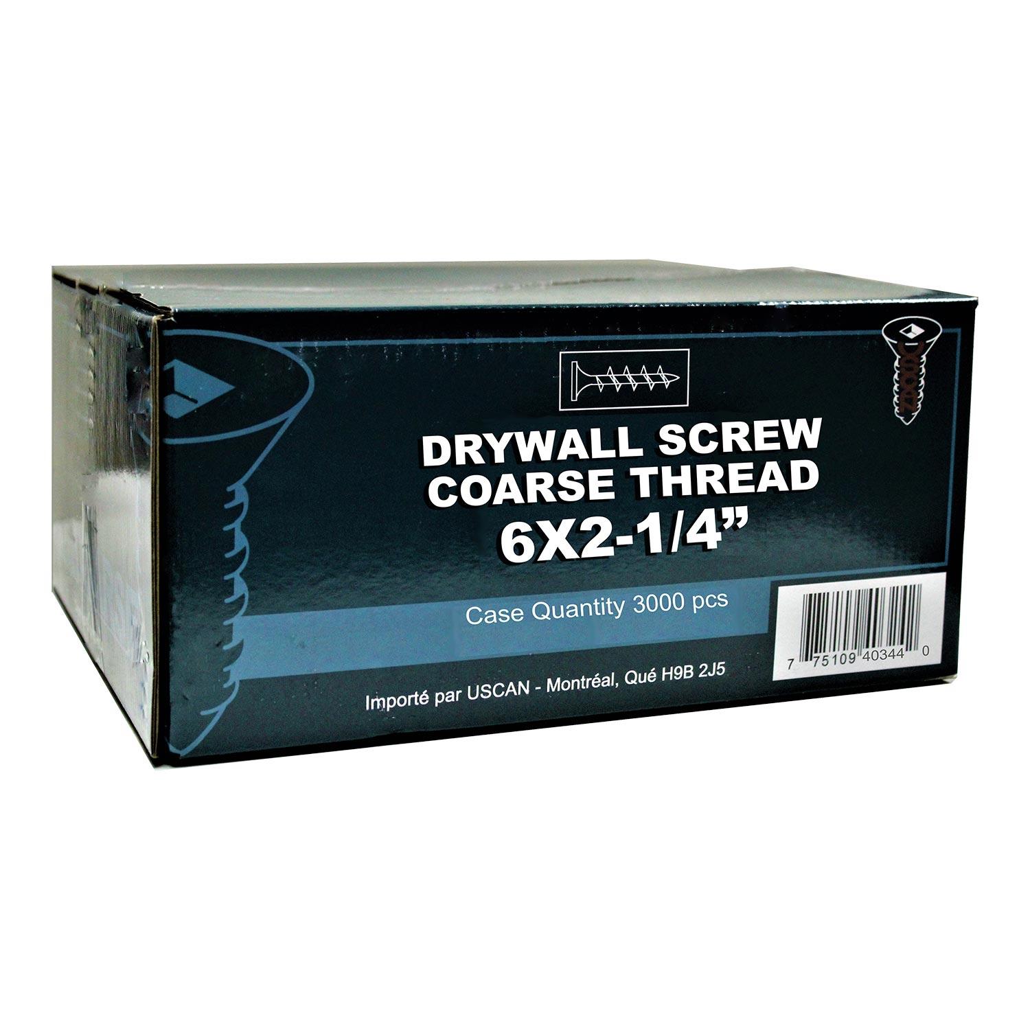 #6 x 2-1/4" Coarse Drywall Screw-19 lb