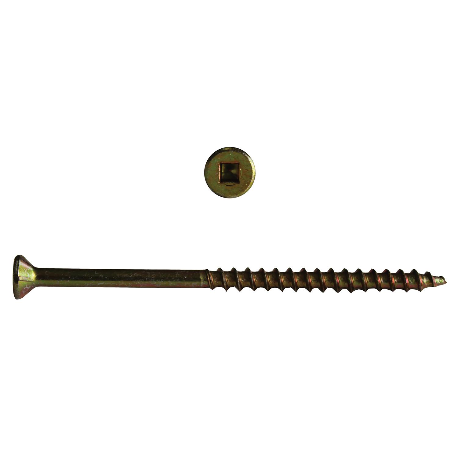 #10 X 3-1/2" Yellow Zinc Multipurpose Screw-1500/Pack