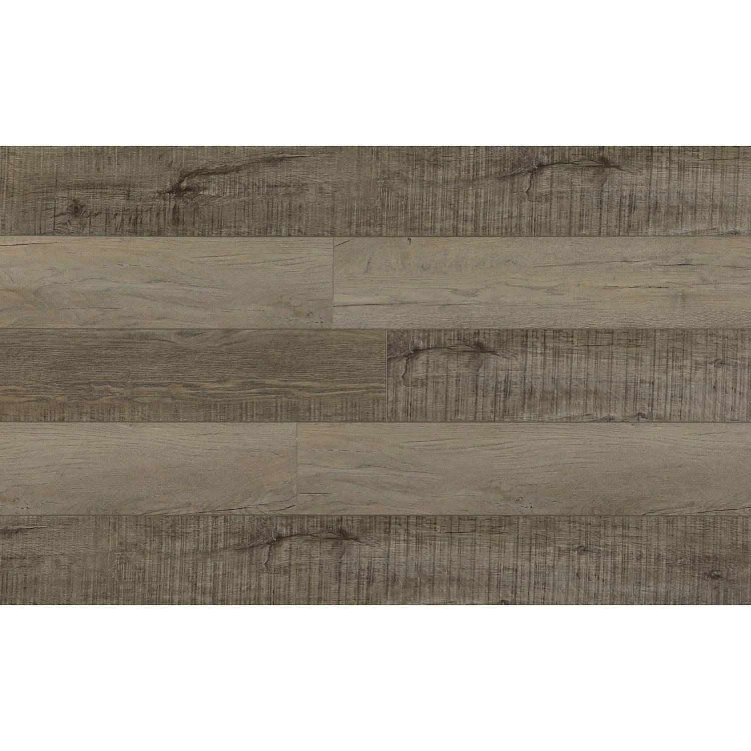 Tuile de vinyle noyau pierre 6 x 48 po Cuir 19,7 pi²