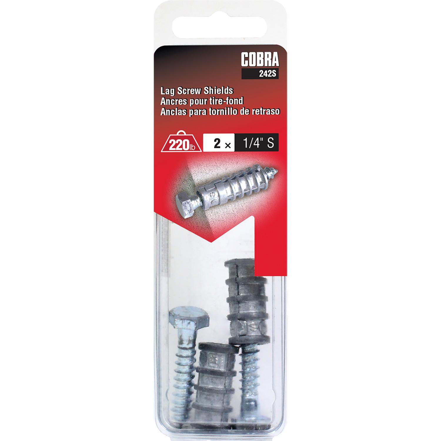 Lag Screw Shields 1/4" S-2/Pack