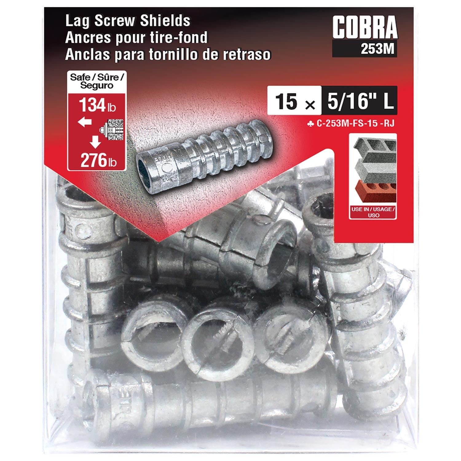 Lag Screw Shields 5/16" L-15/Pack