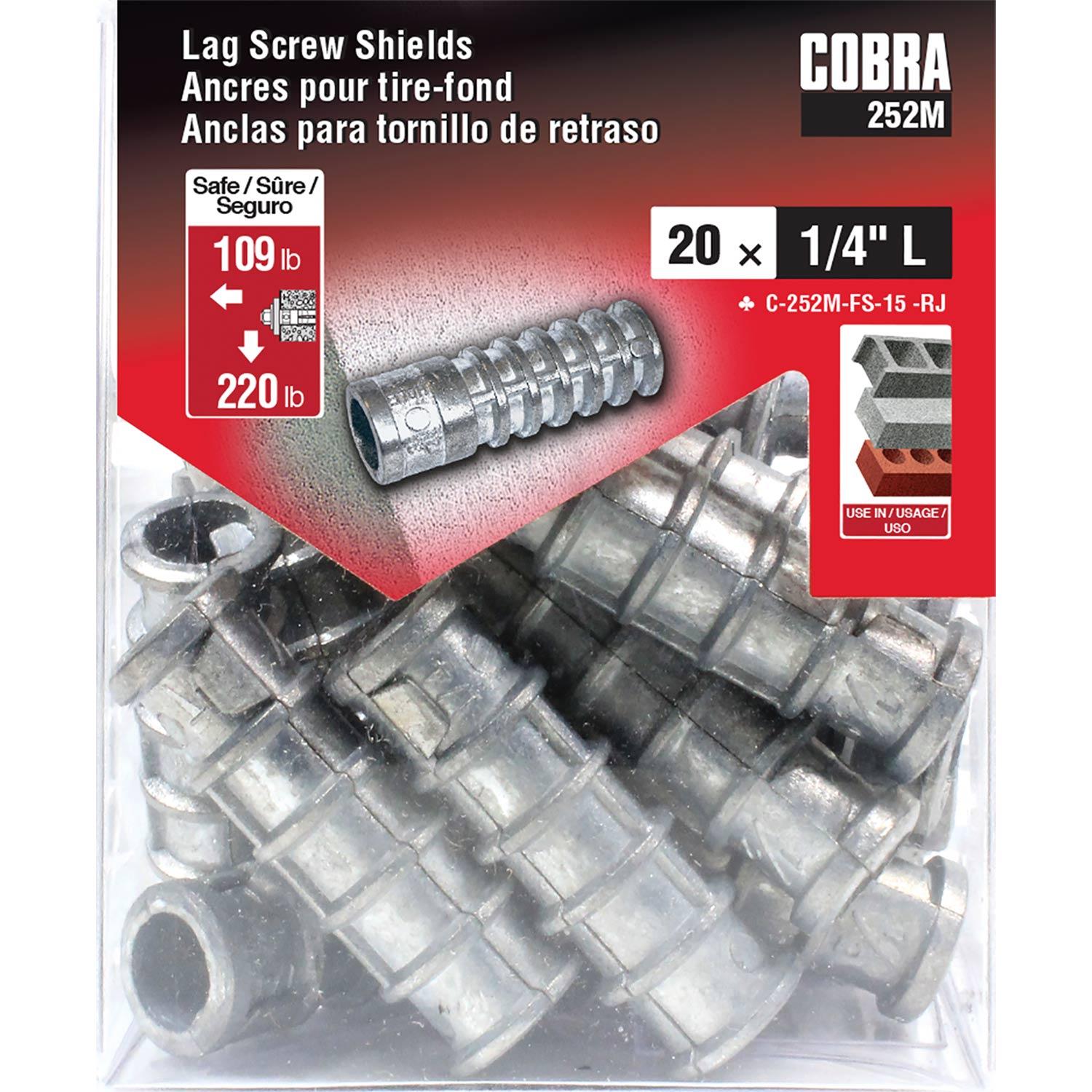 Lag Screw Shields 1/4-in L - 20/Pack