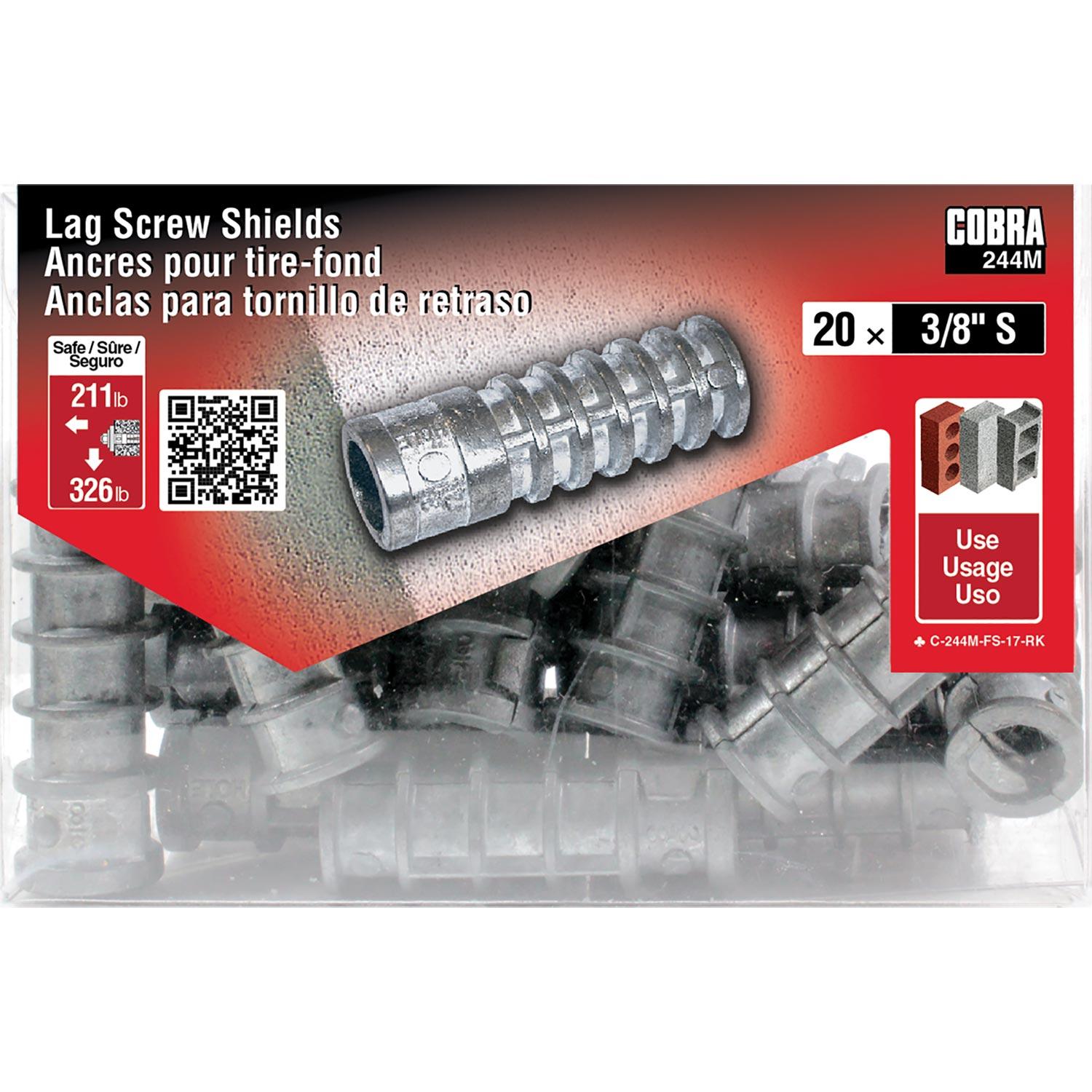 Lag Screw Shields 3/8" S-20/Pack