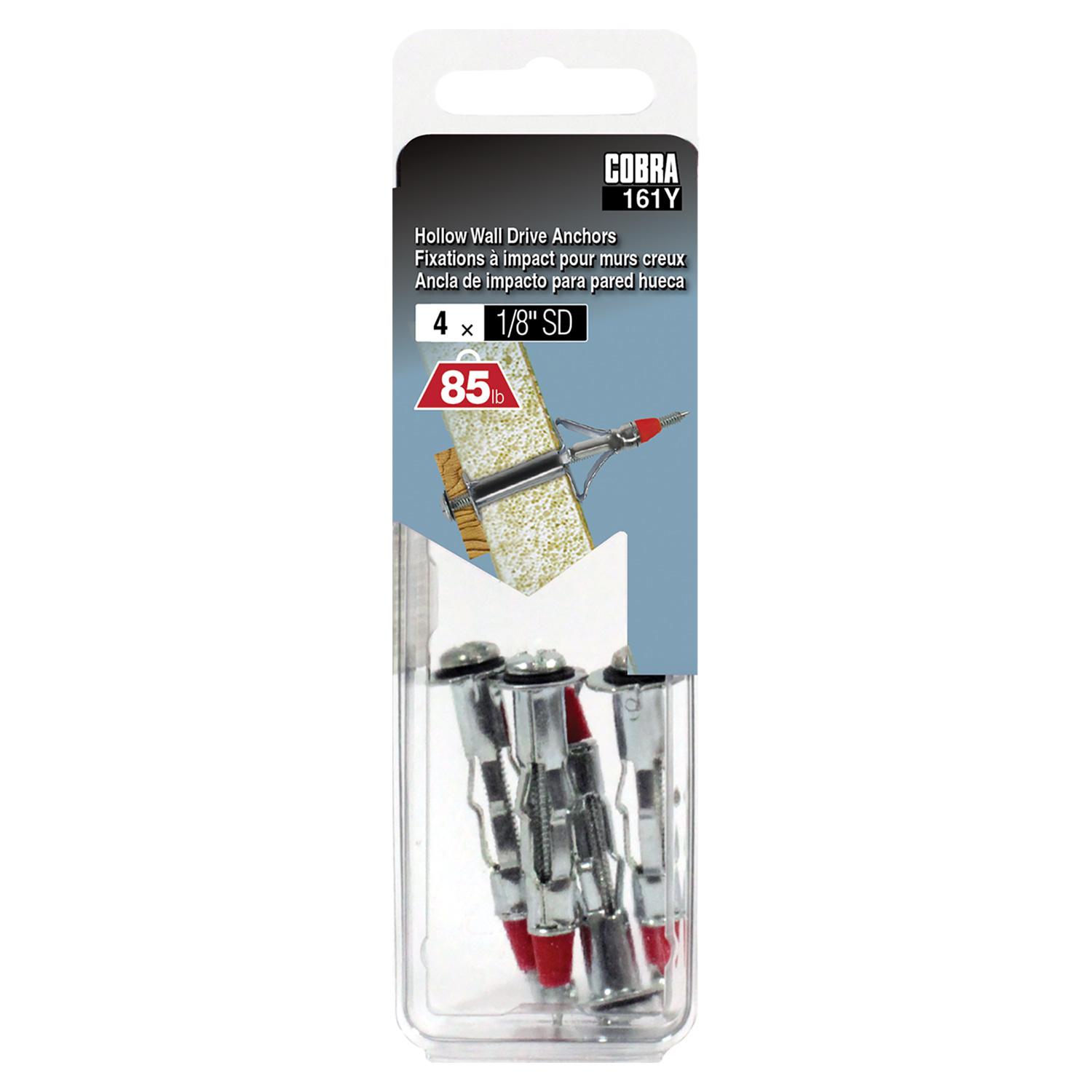 Hollow Wall Drive Anchors 1/8" SD-4/Pack