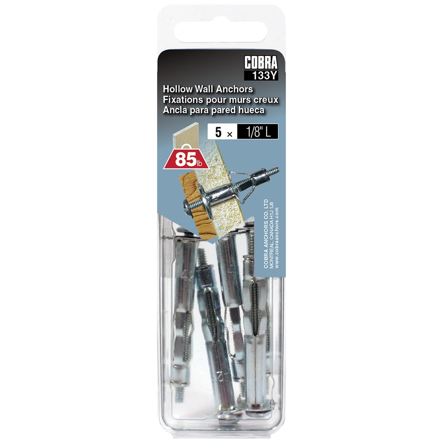 Hollow Wall Anchors 1/8" L-5/Pack