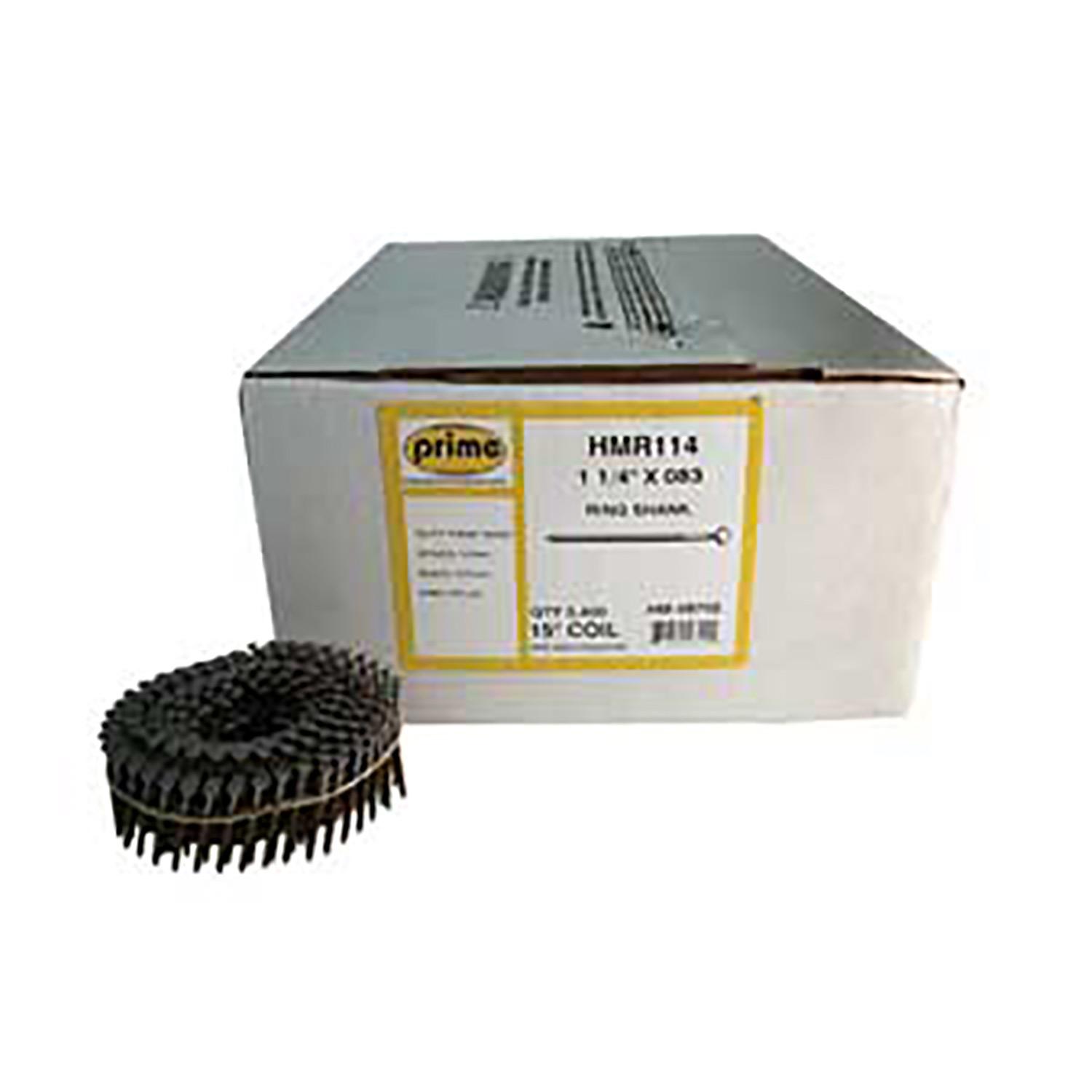1-1/4" Ring Shank 15° Mini Coil Nails