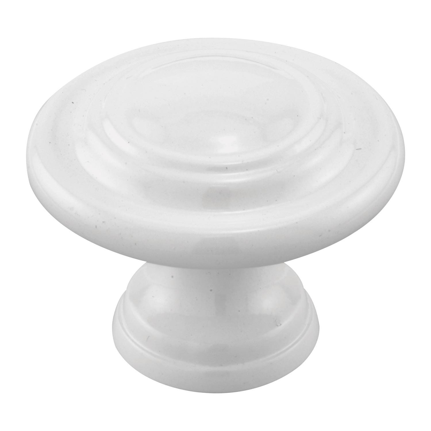 1-3/4" Bi-Fold Door Knob, Classic White