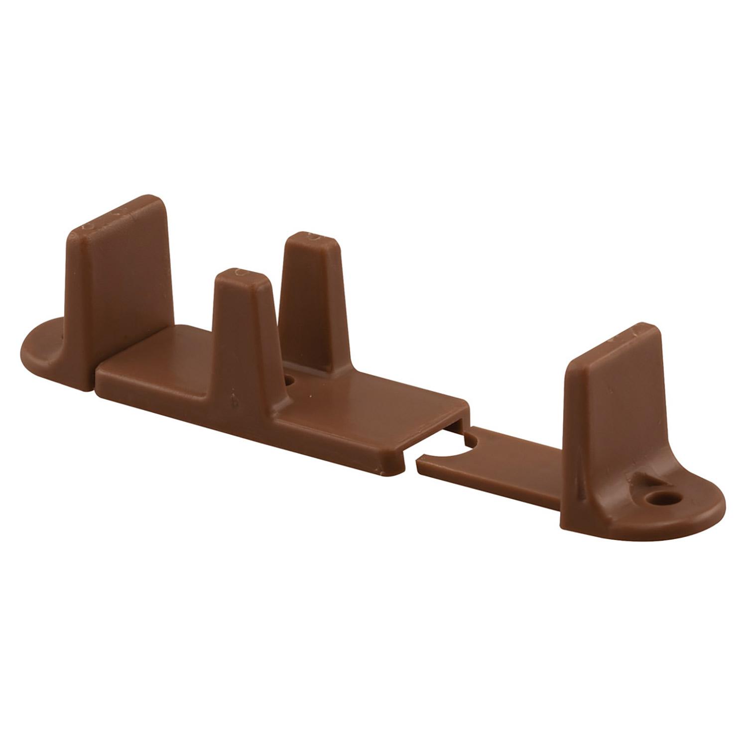 Bi-Pass Door Guide, 1" High, Adjustable, Dark Brown