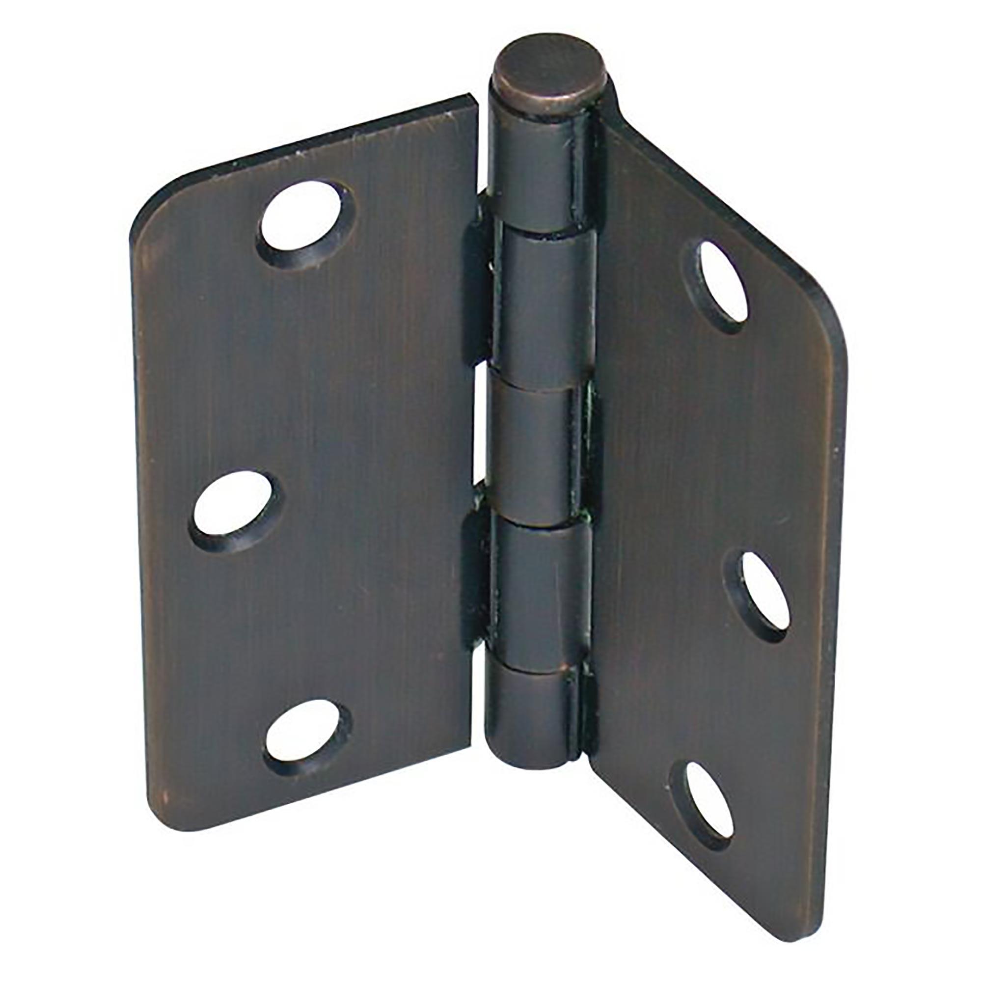 3-1/2" x 3-1/2" 5/8" Radius Butt Hinge Aged Bronze-2/Pk
