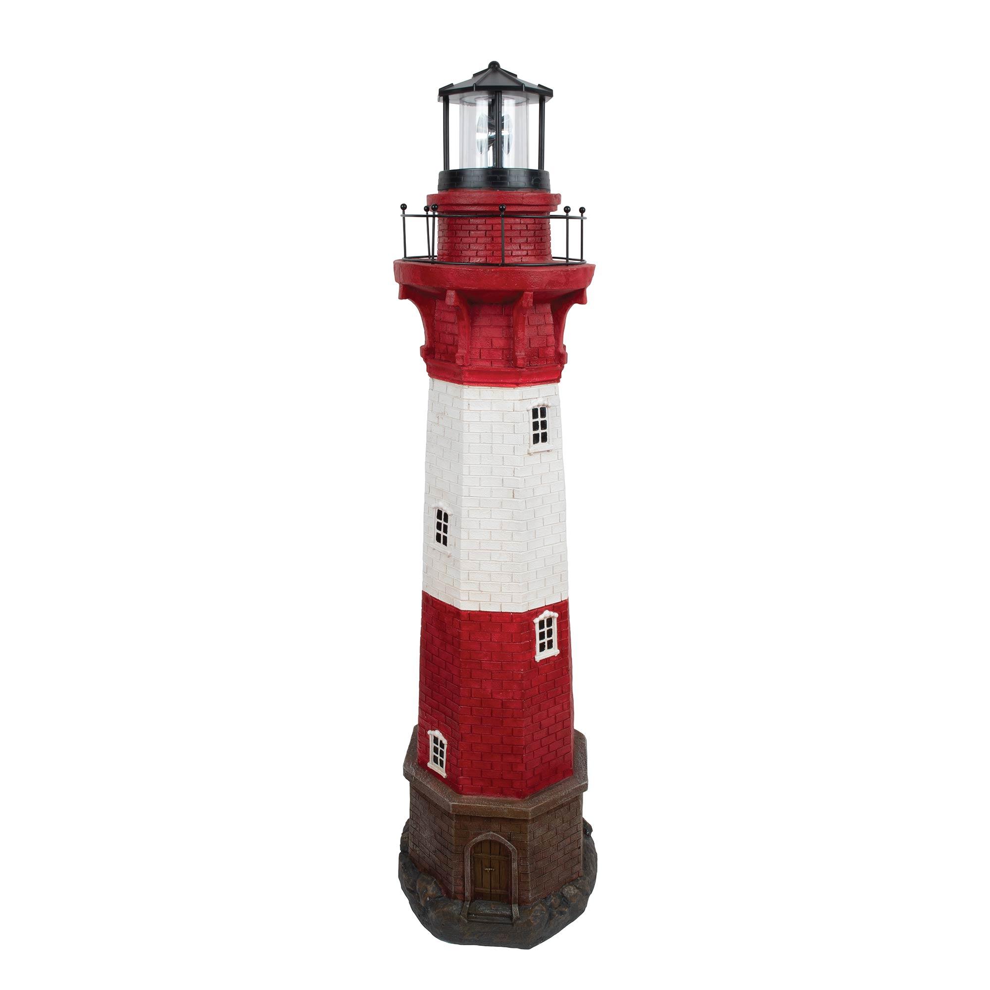 Phare solaire blanc et rouge 4 pi