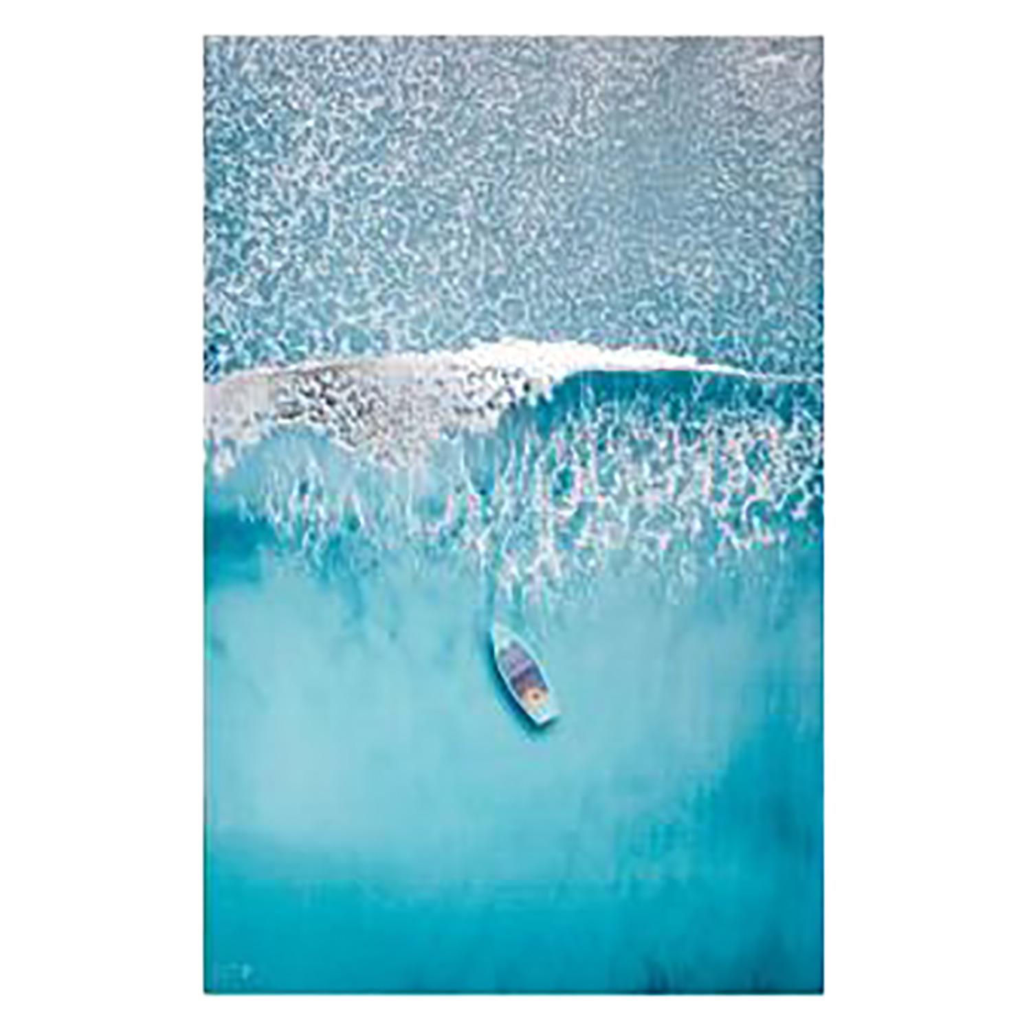 24" x 36" Blue Ocean Foil Canvas Art